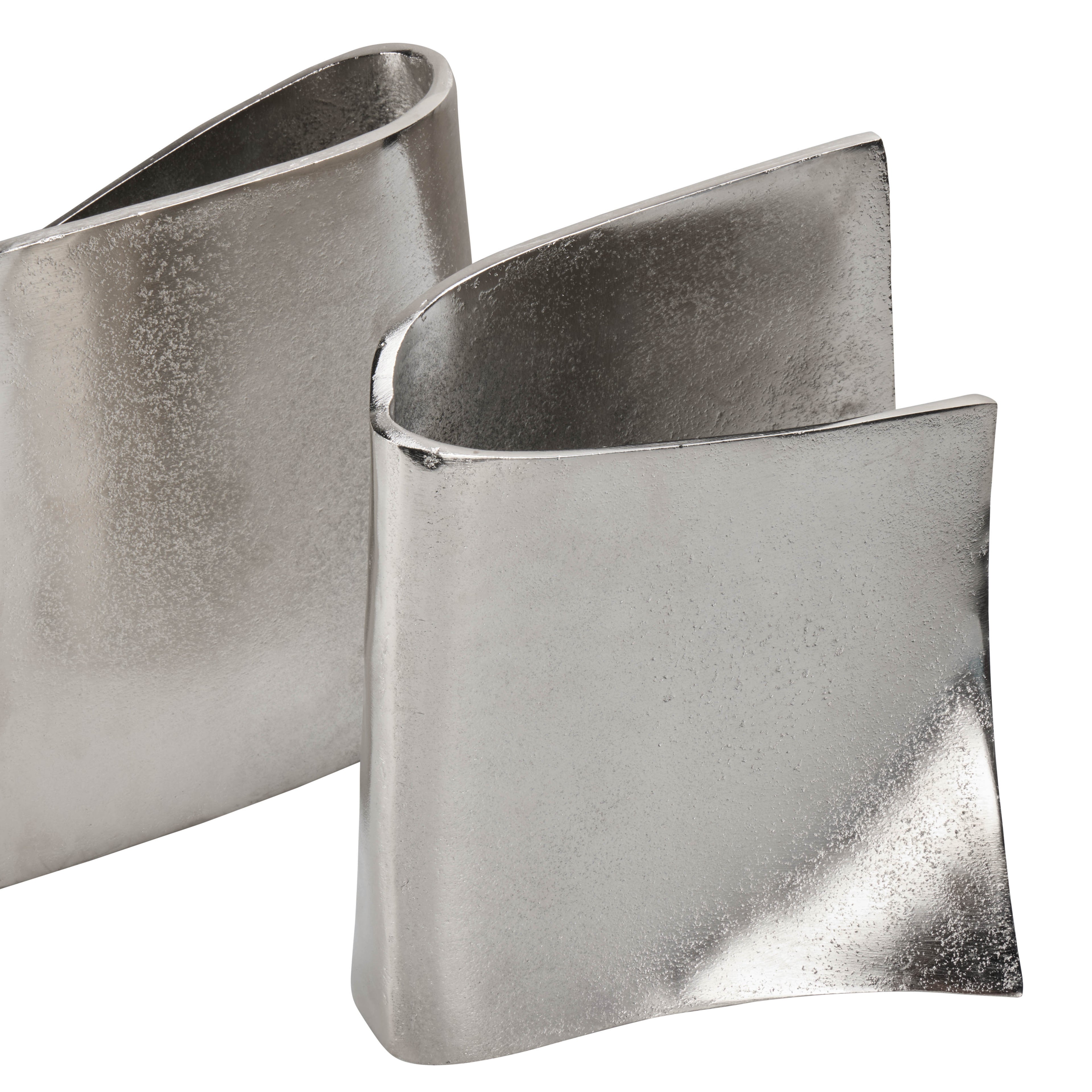 Grand Designs Arden Bookends 2pcs Set Raw Nickle