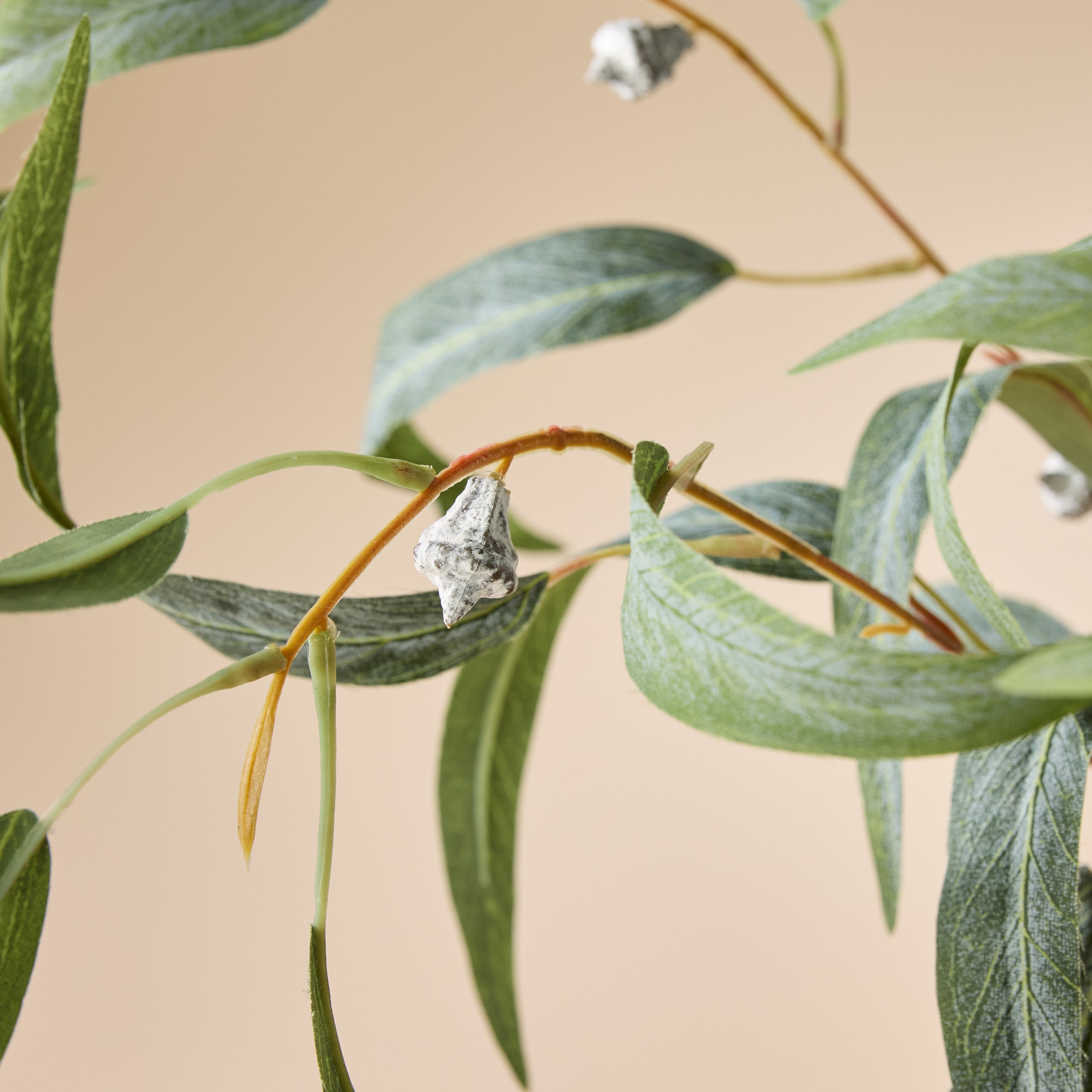 Faux Rustic Eucalyptus Gumnut Spray | Green - 102cm