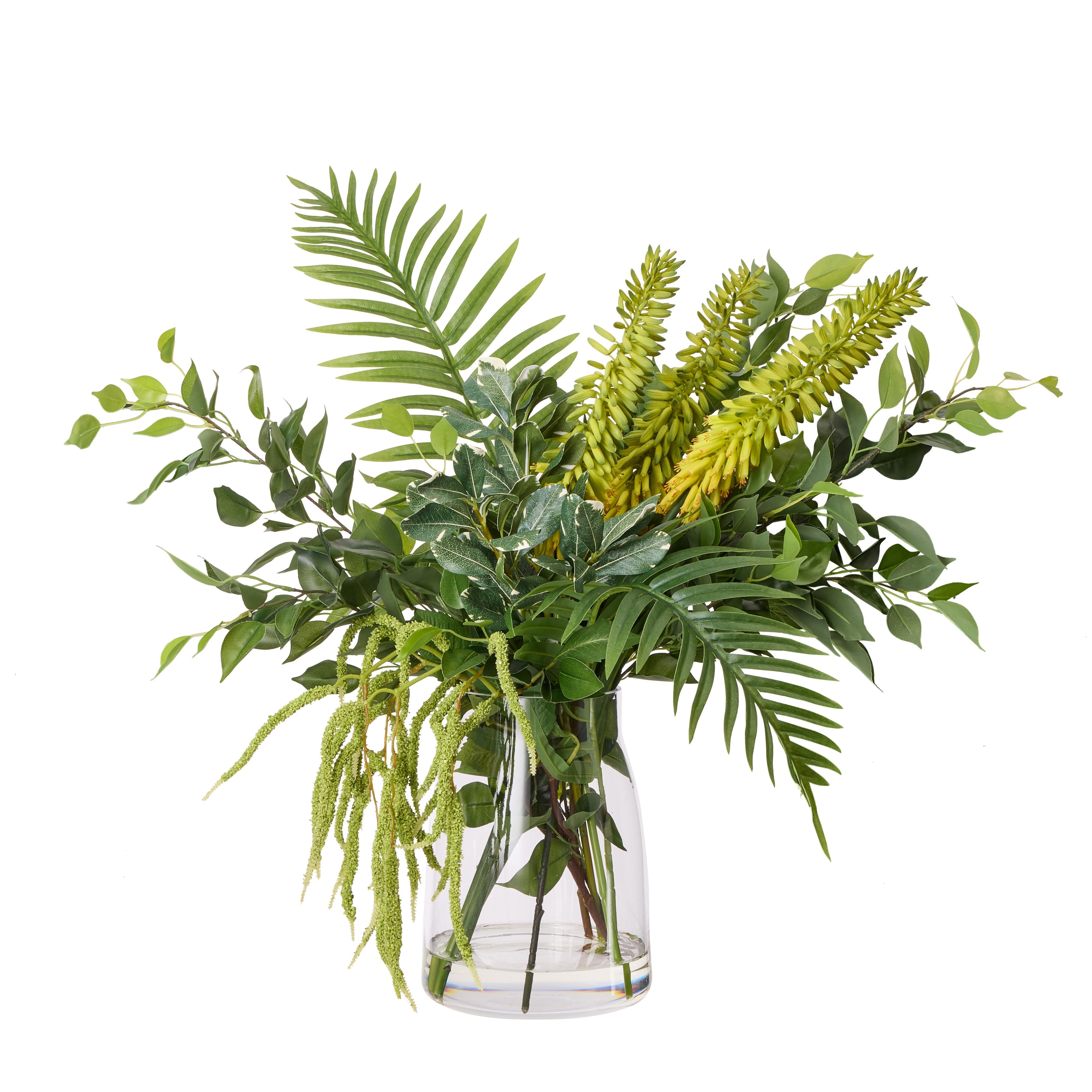 Faux Torch Lily Ficus Mix - Stella Vase | Green - 62cm