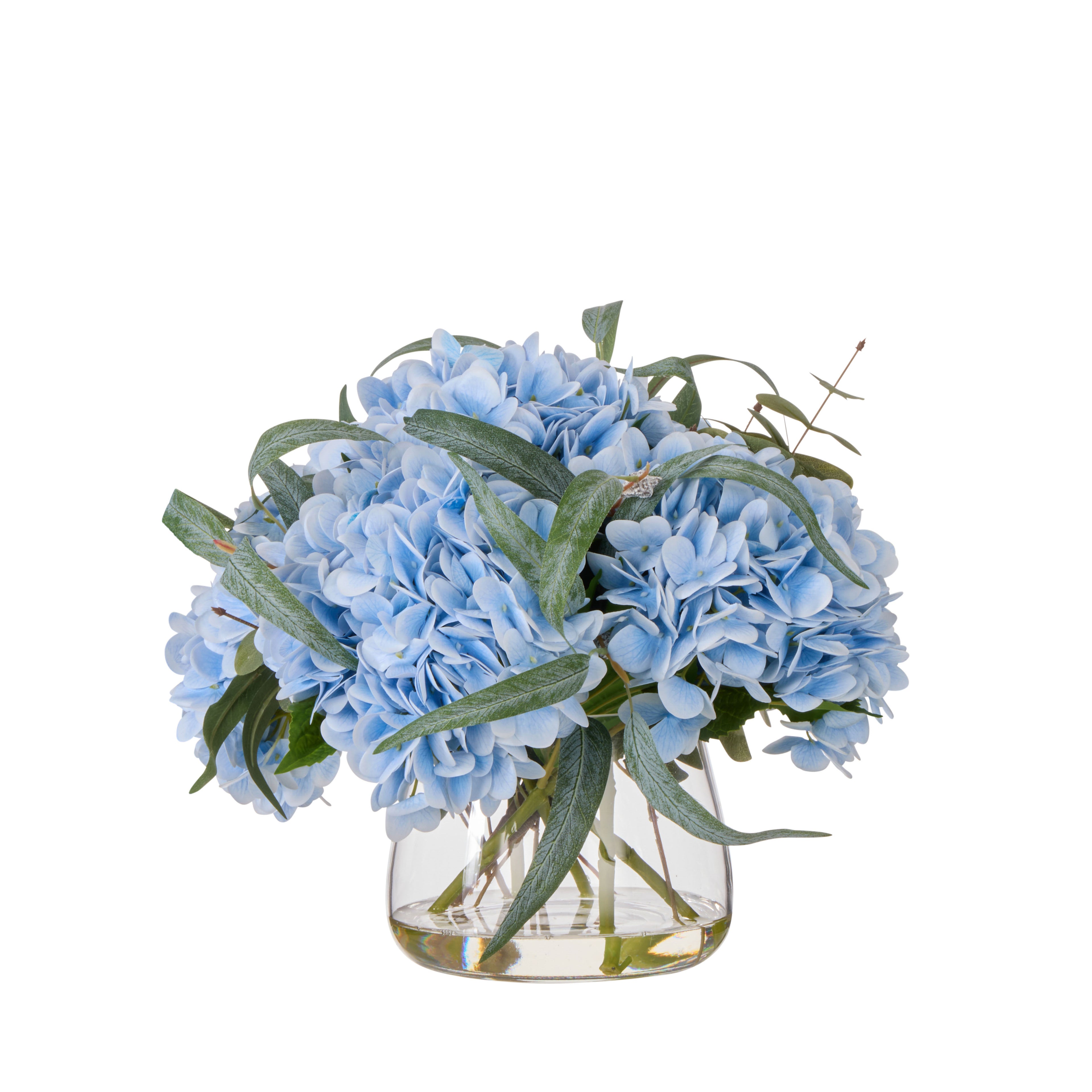 Faux Hydrangea Native Mix - Bowl | Blue - 35cm