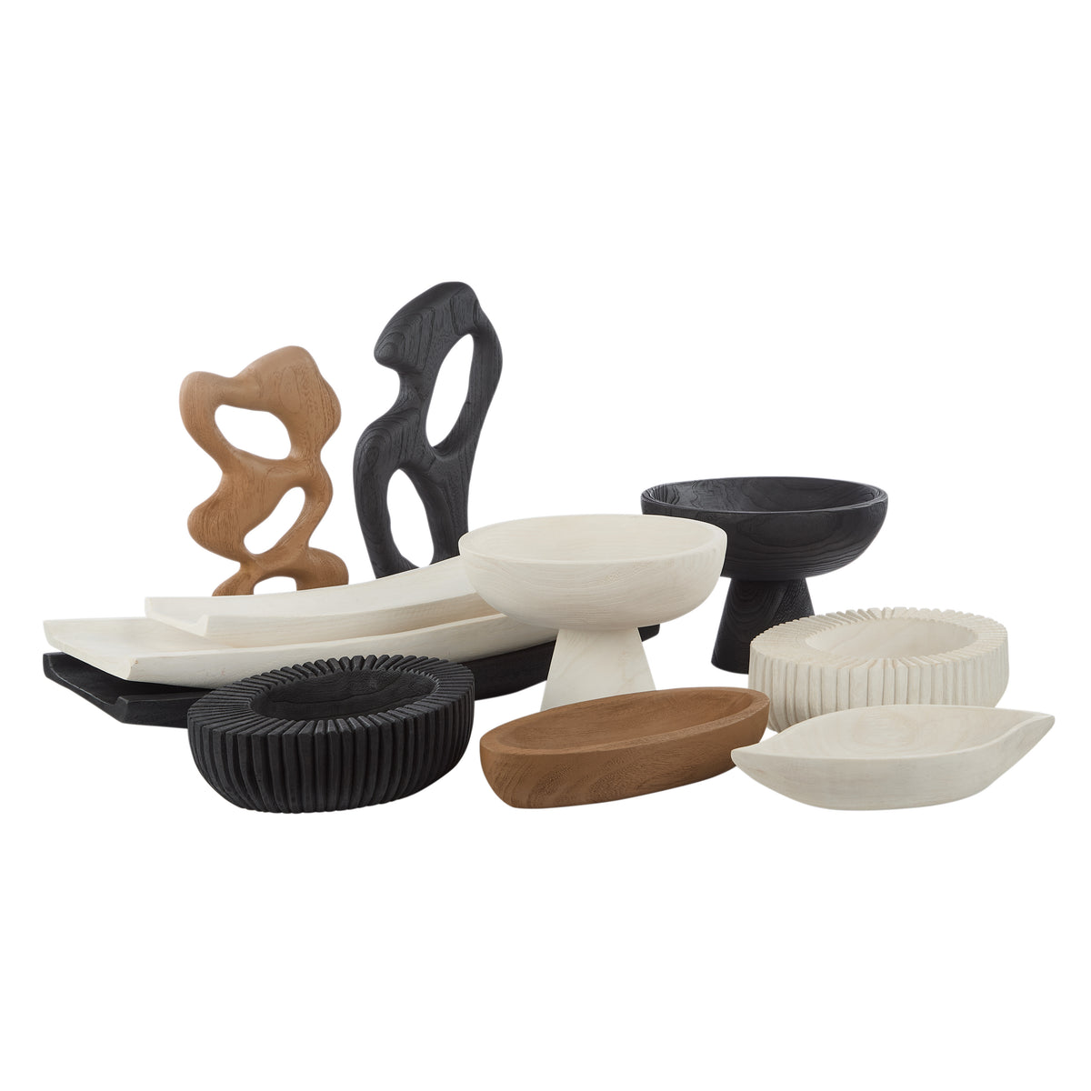 Amalfi Picton Timber Rectangular Tray Black