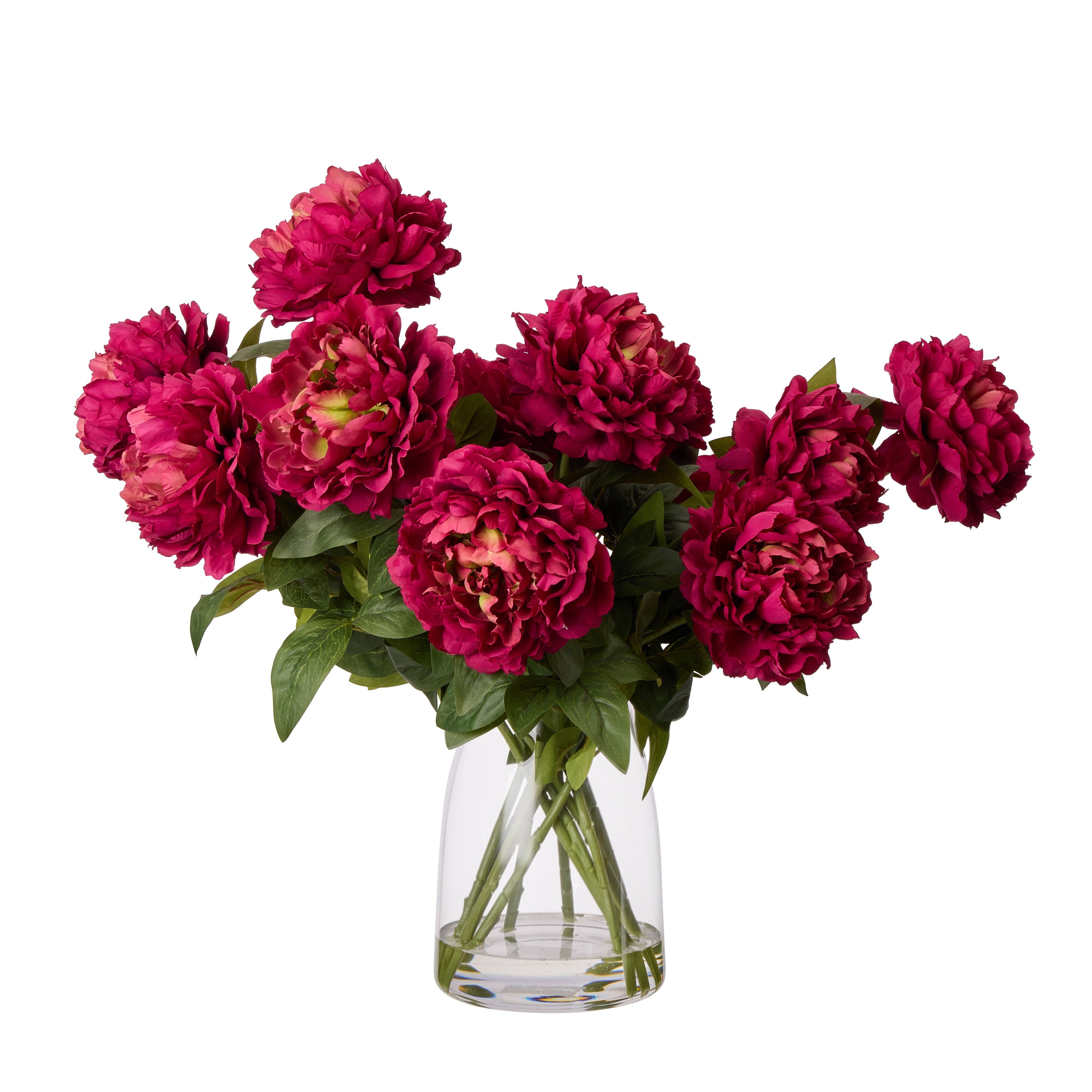 Faux Peony - Stella Vase | Burgundy - 67cm