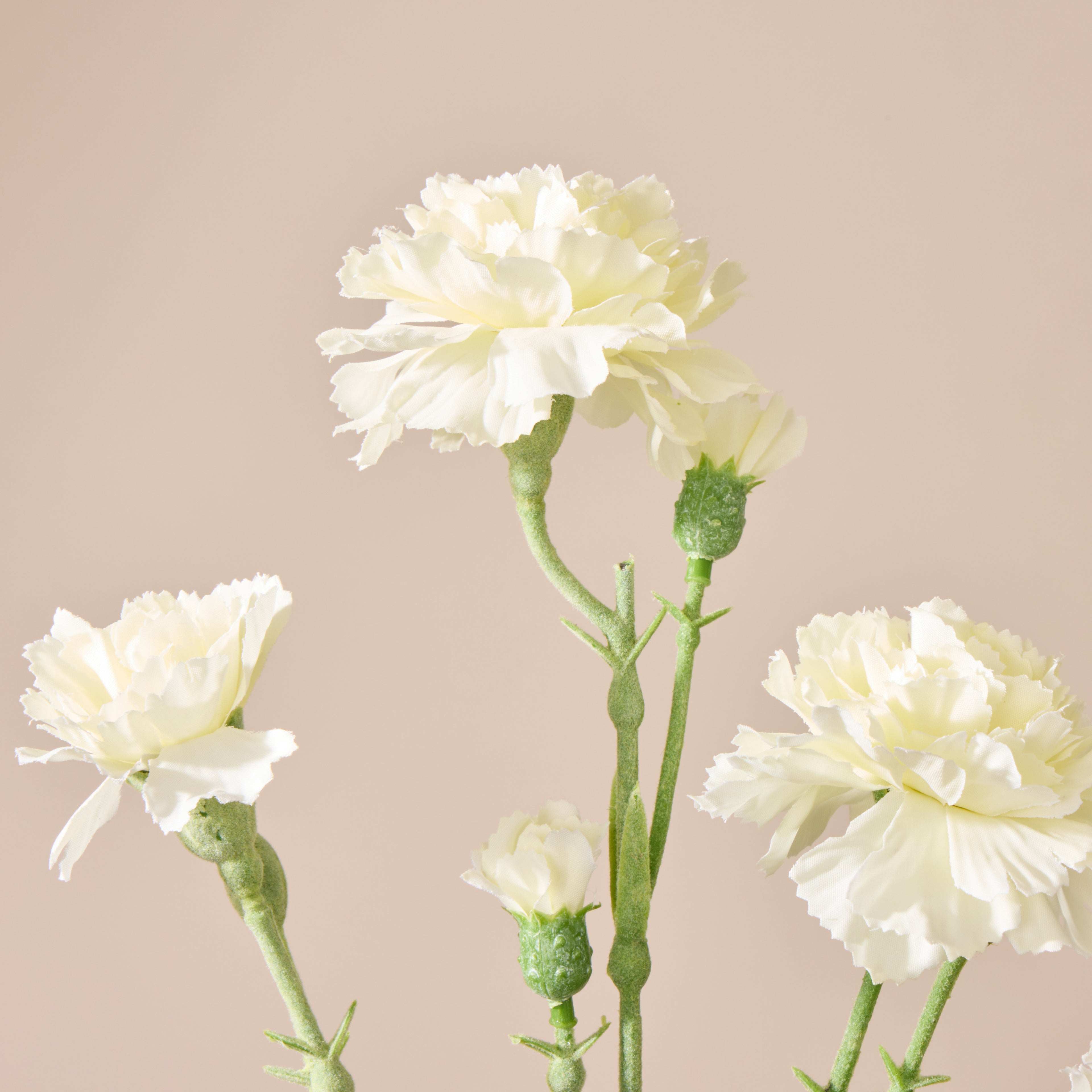Faux Carnation Spray | Cream - 62cm