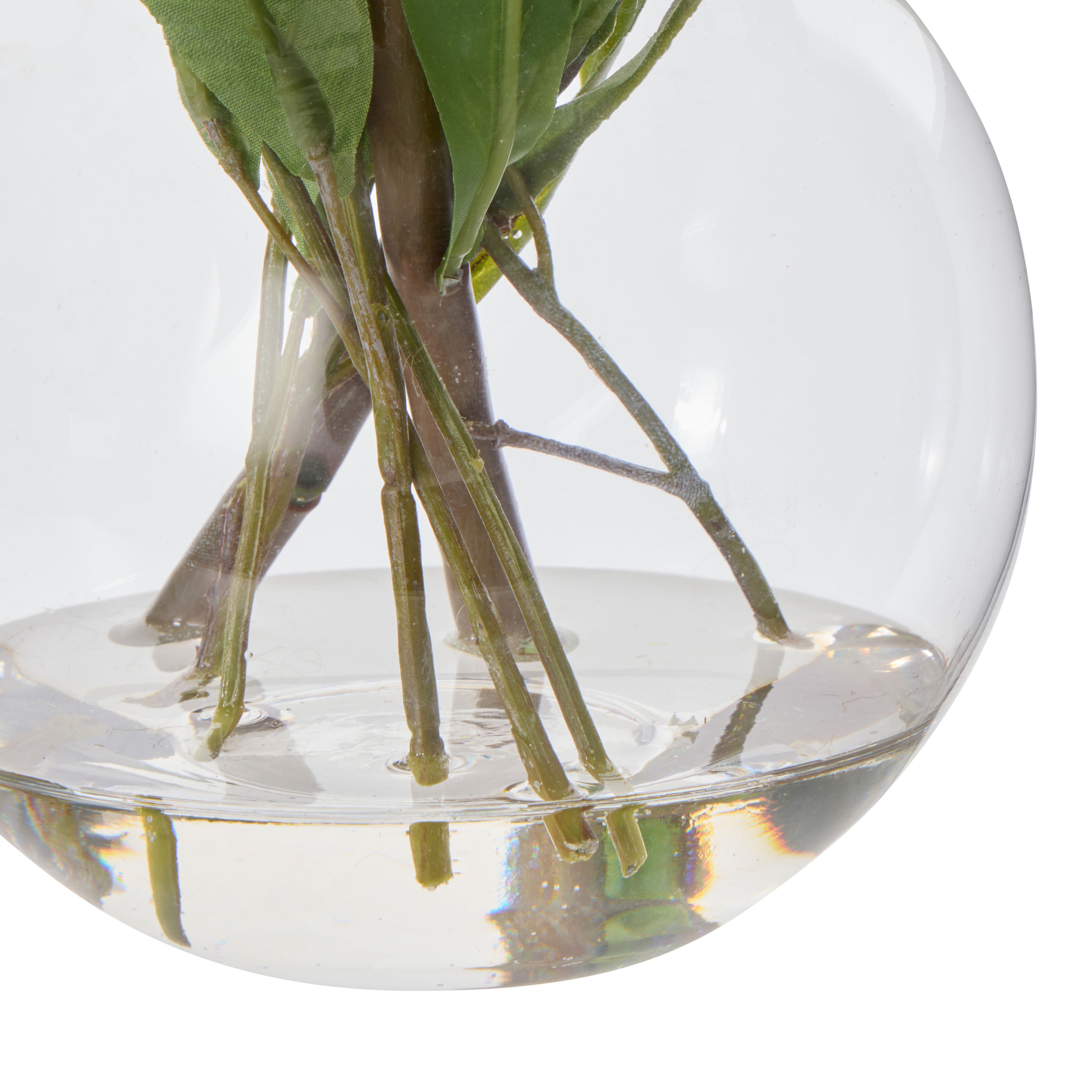 Faux Pincushion Eucalyptus - Sphere Vase | Cream- 30cm