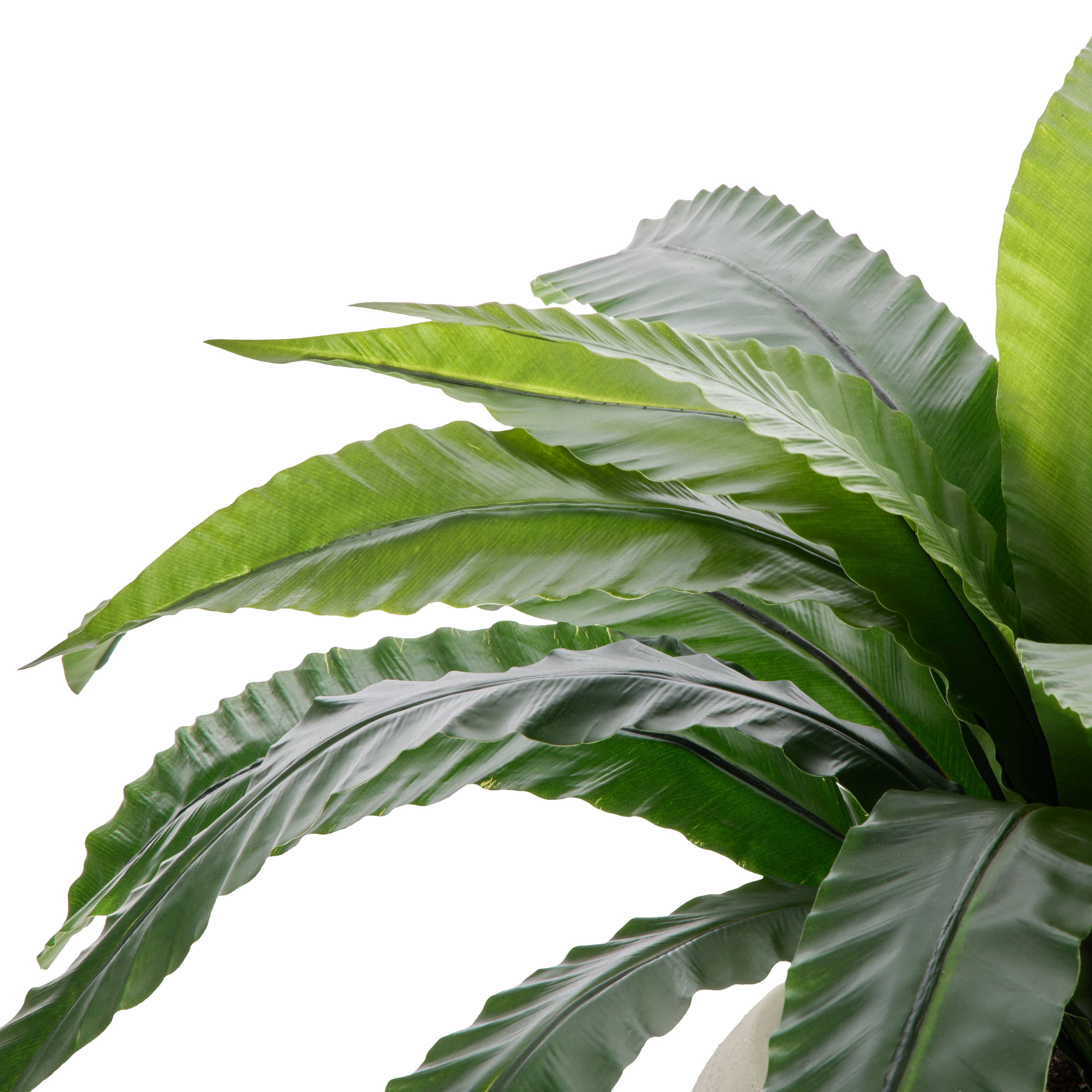 Faux Birds Nest Fern UV Treated - Lyon Planter | Green - 55cm
