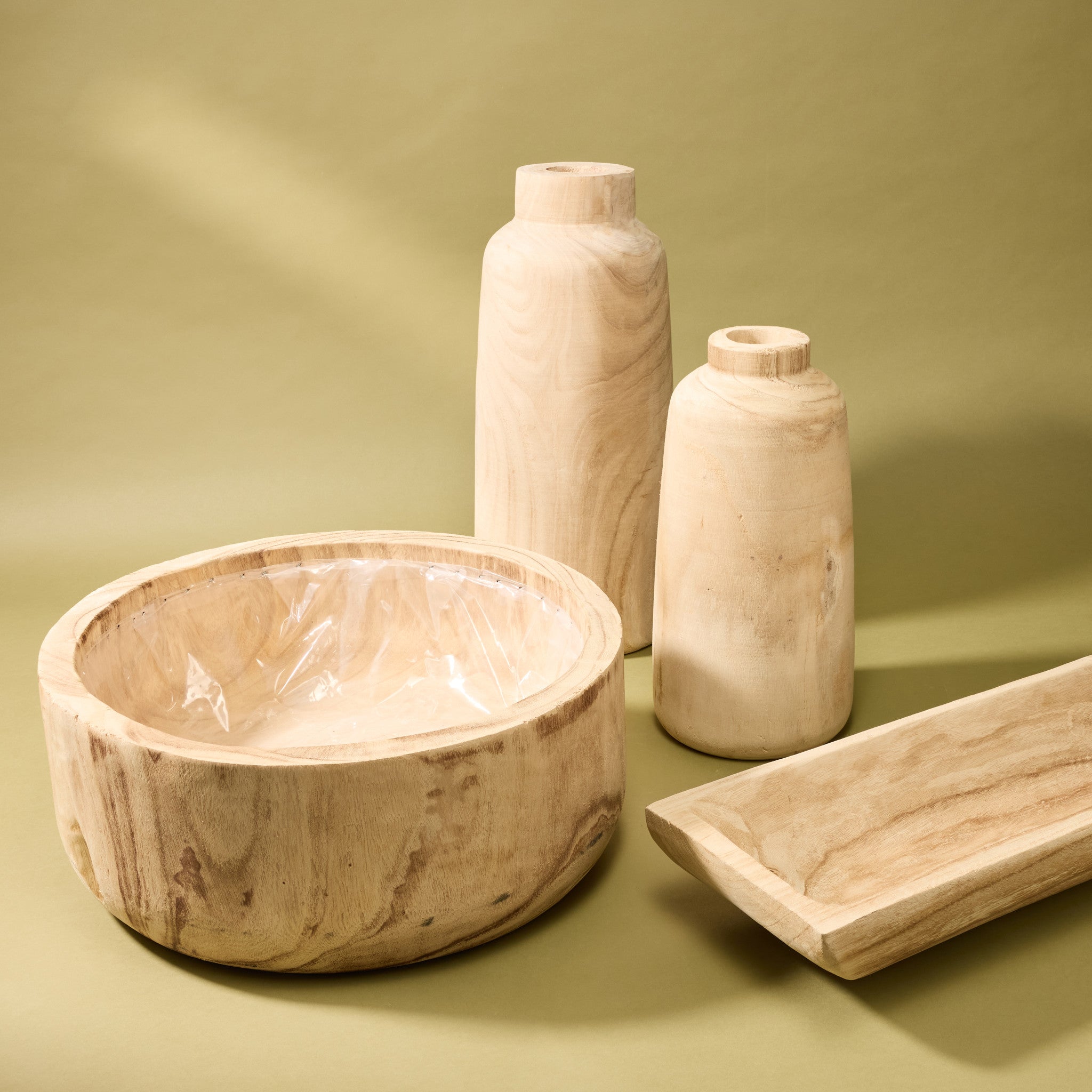 Dansk Wooden Vase | 36cm