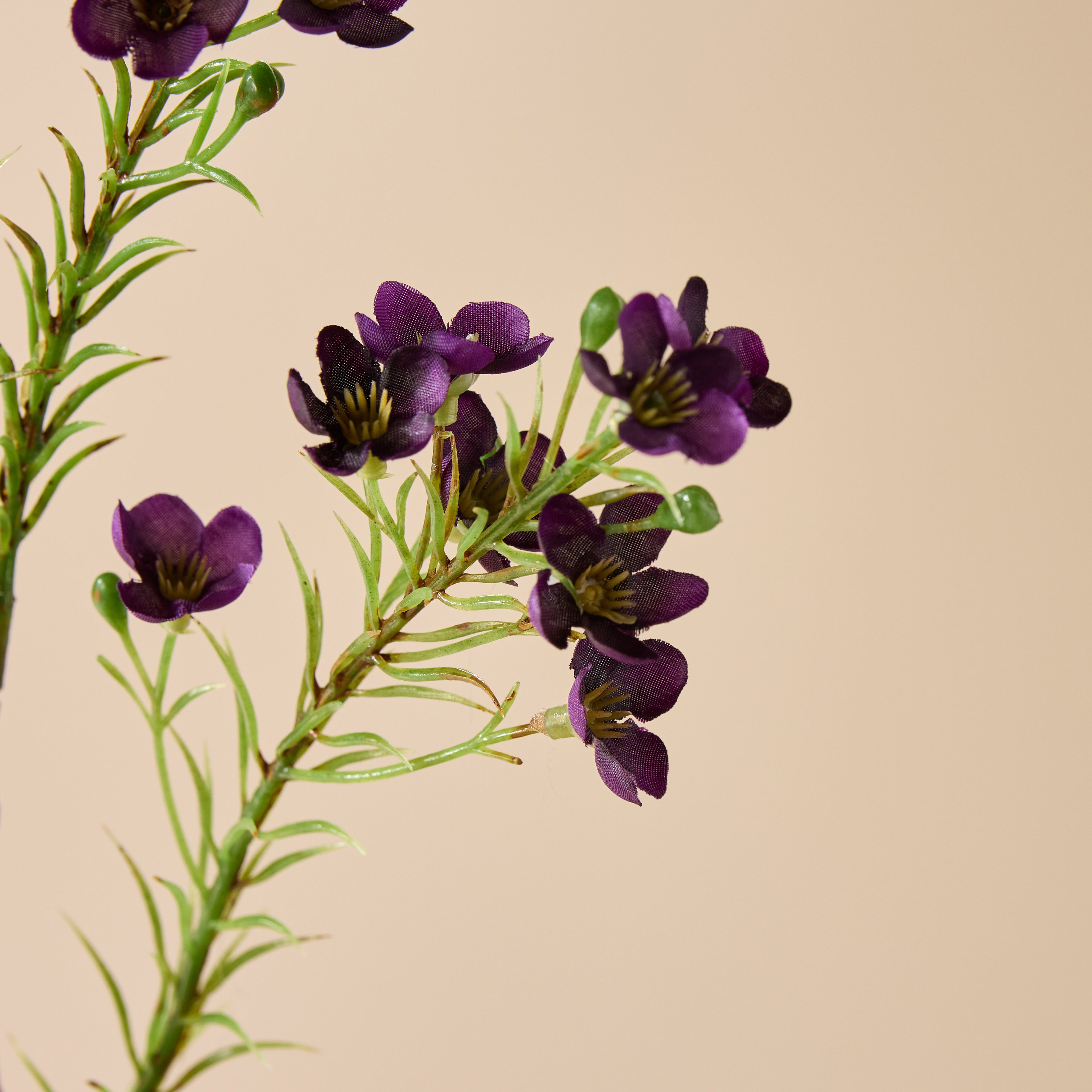 Faux Wax Flower Spray | Purple - 65cm