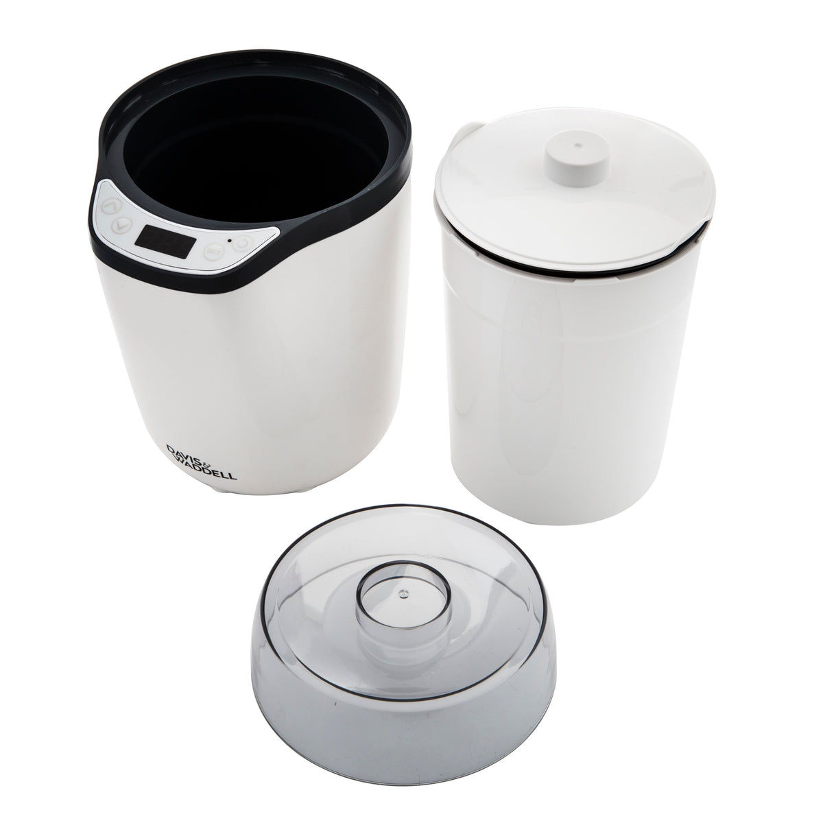 Davis & Waddell 2 in 1 Electric Yoghurt Maker/Fermenter White & Grey