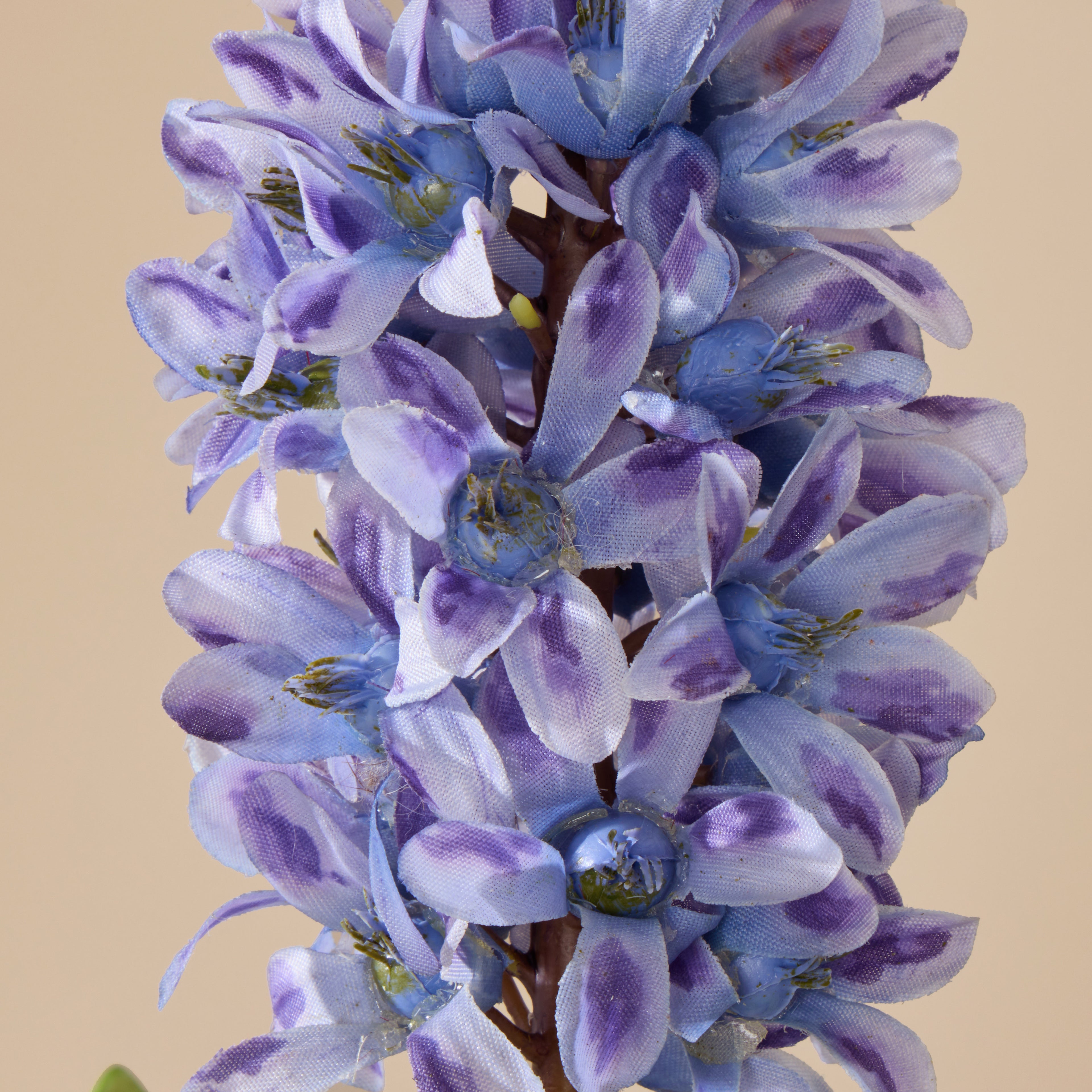 Faux Hyacinth with Leaves | Blue - 33cm