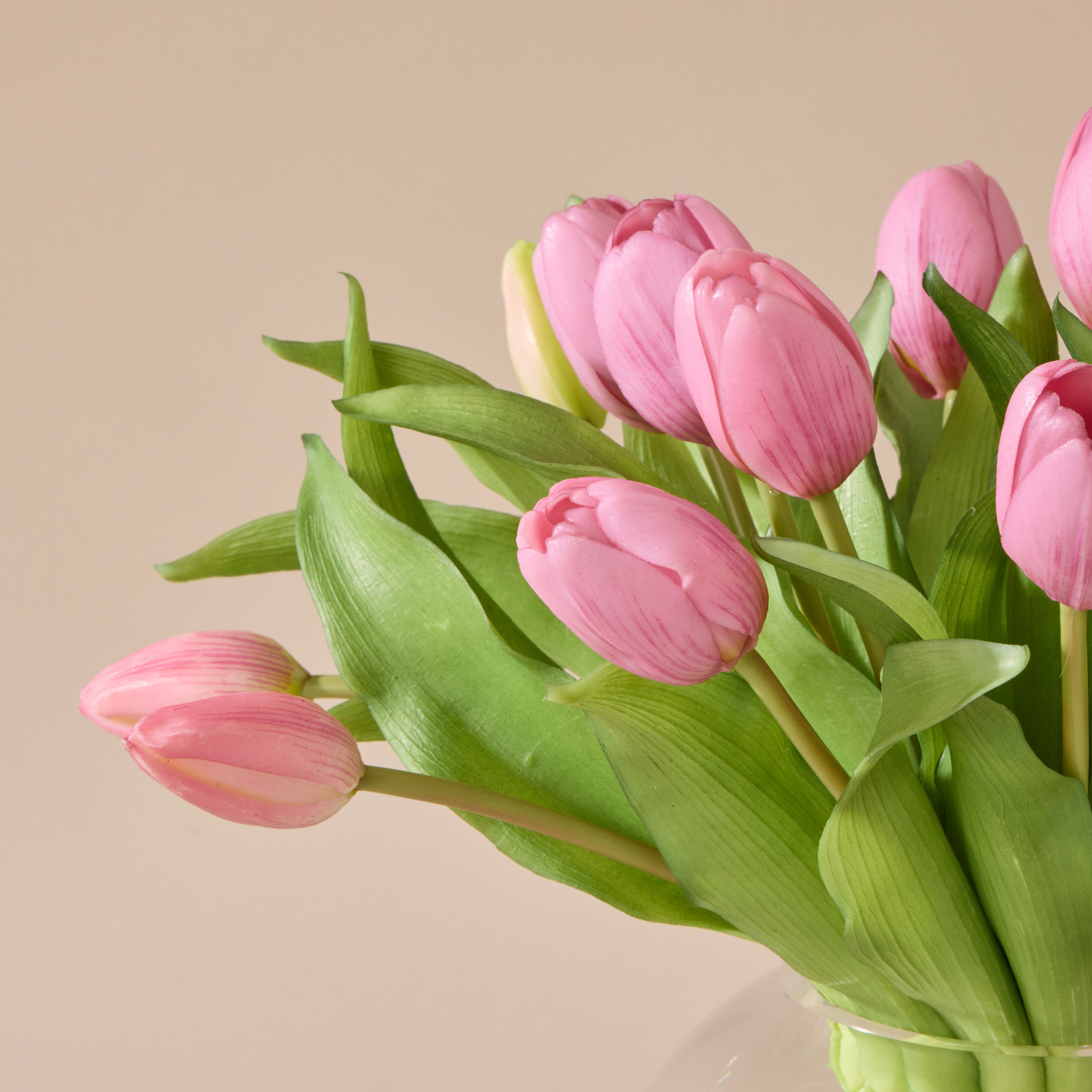 Faux Tulip Bunch - Phoebe Vase | Pink - 32cm
