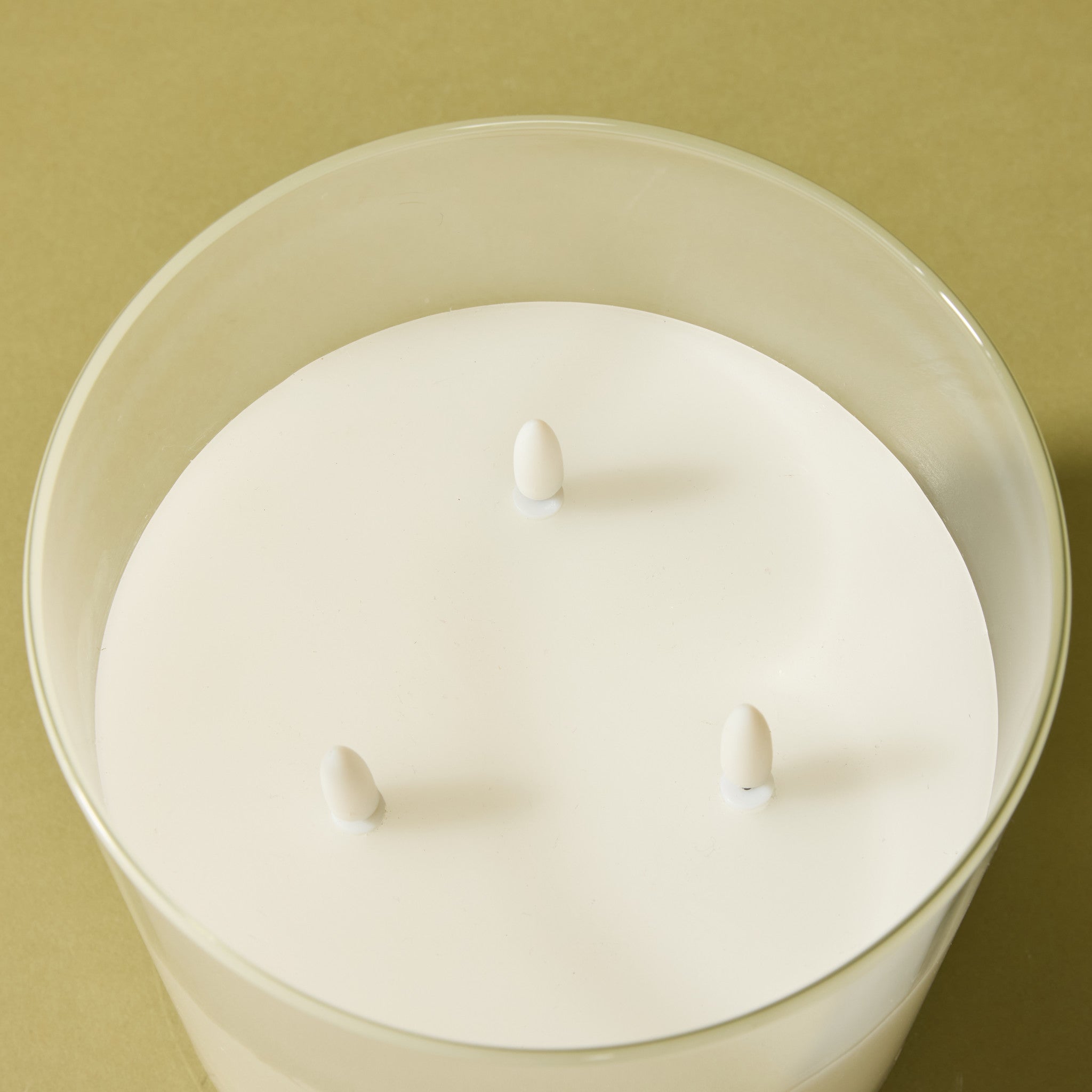 Glass Triflame LED Candle | 25cm