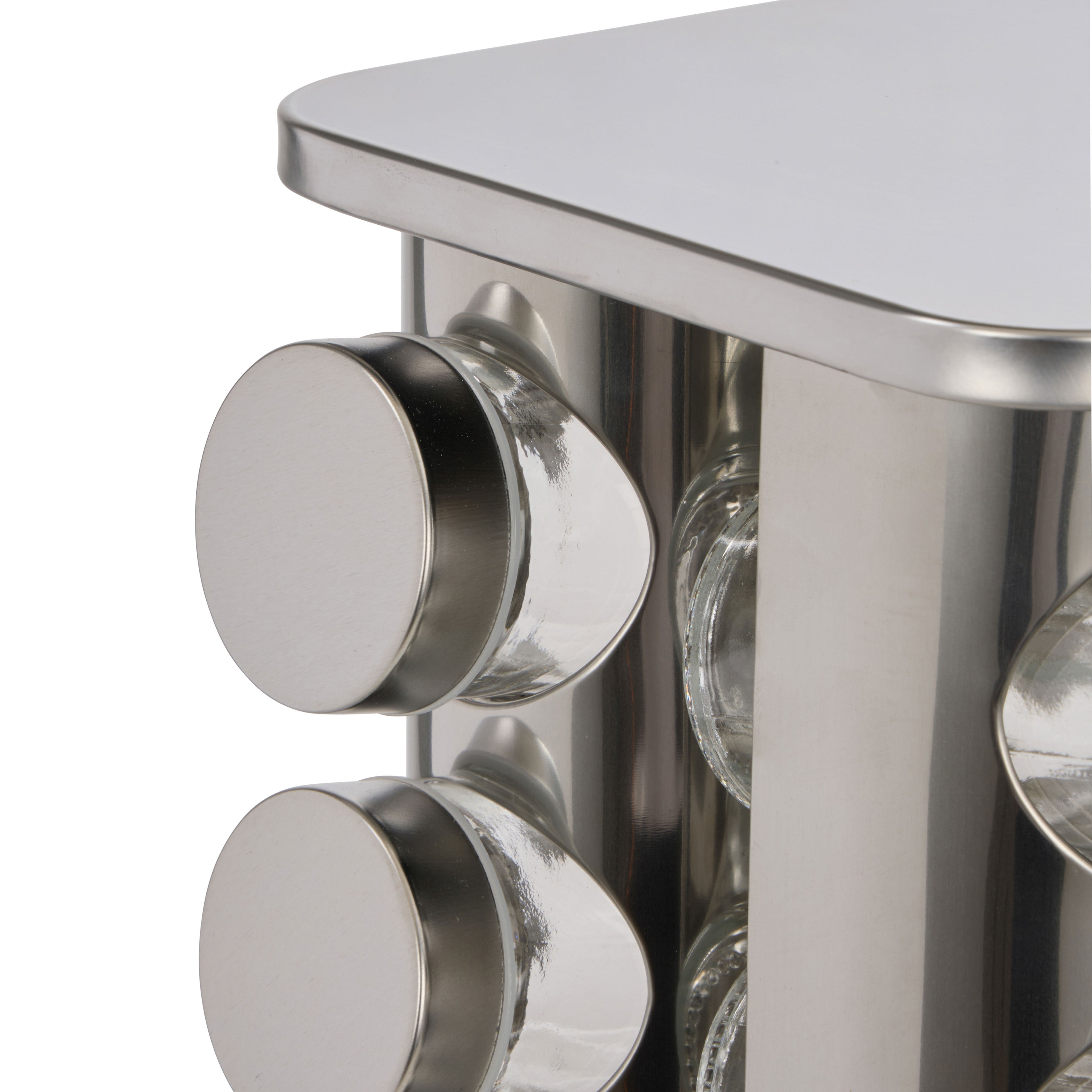 Davis & Waddell Newbury Stainless Steel Spice Rack Jar 16pcs Set