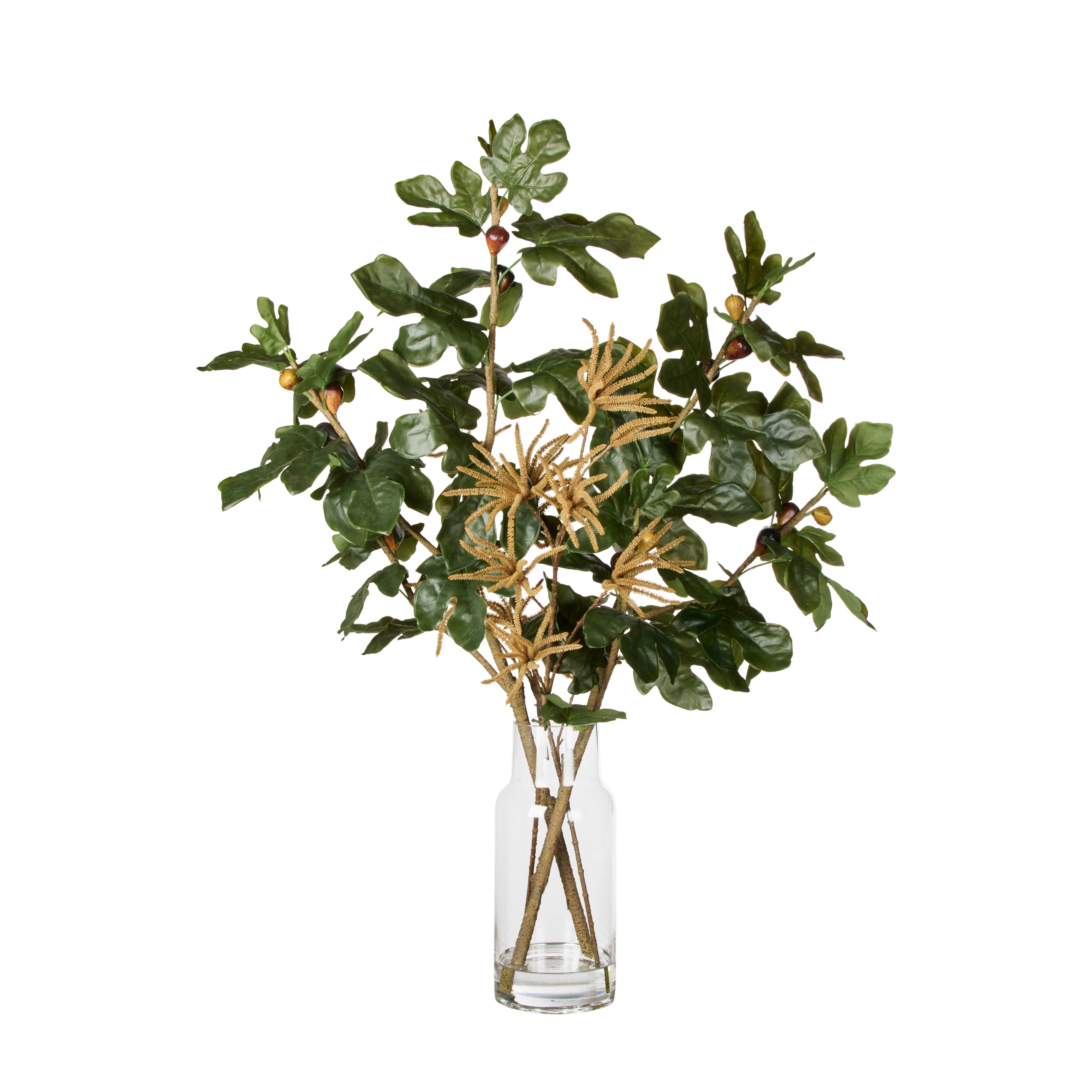 Faux Fig Catkin Mix - Rachel Vase | Green - Brown