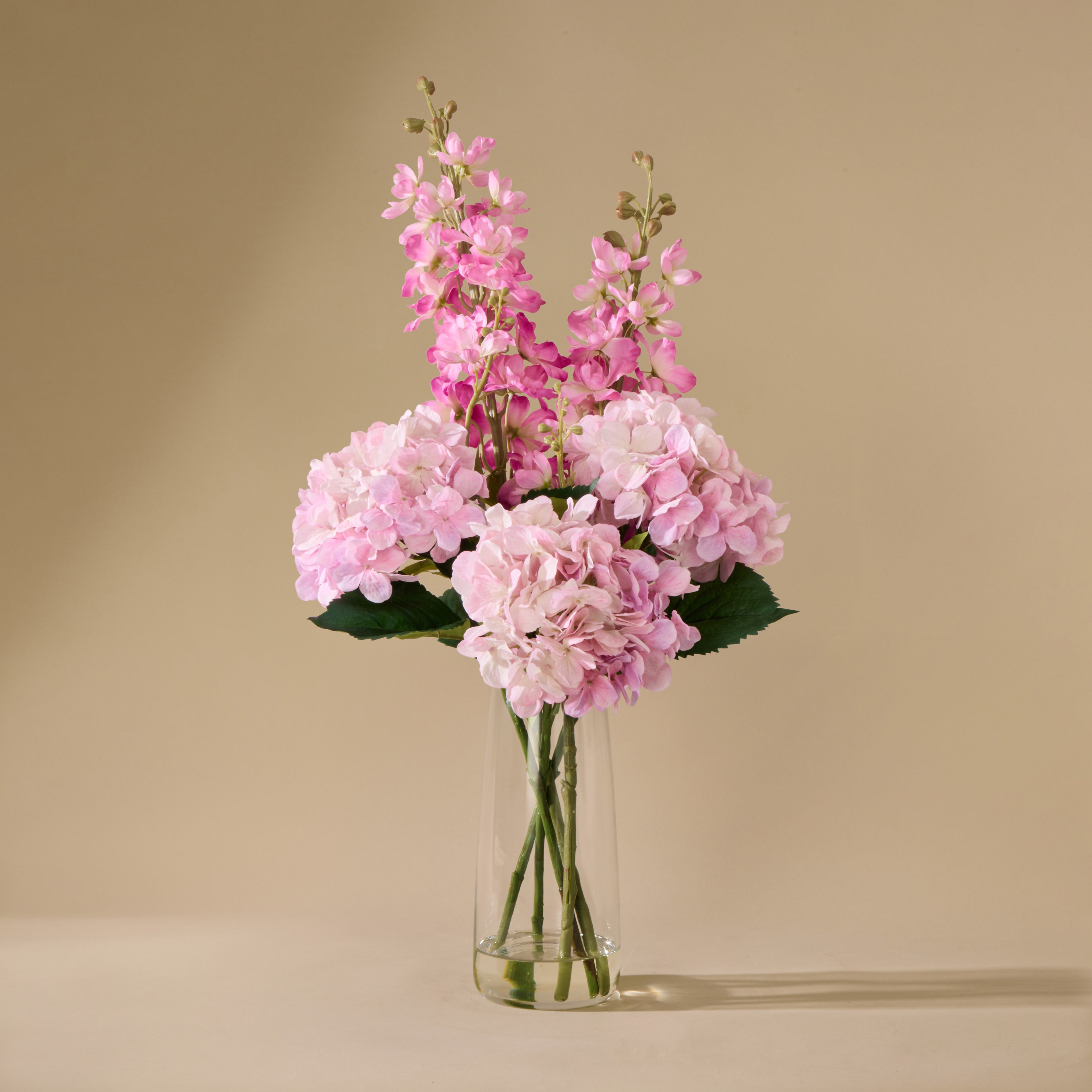 Faux Delphinium Mix - Alana Vase | Pink - 73cm