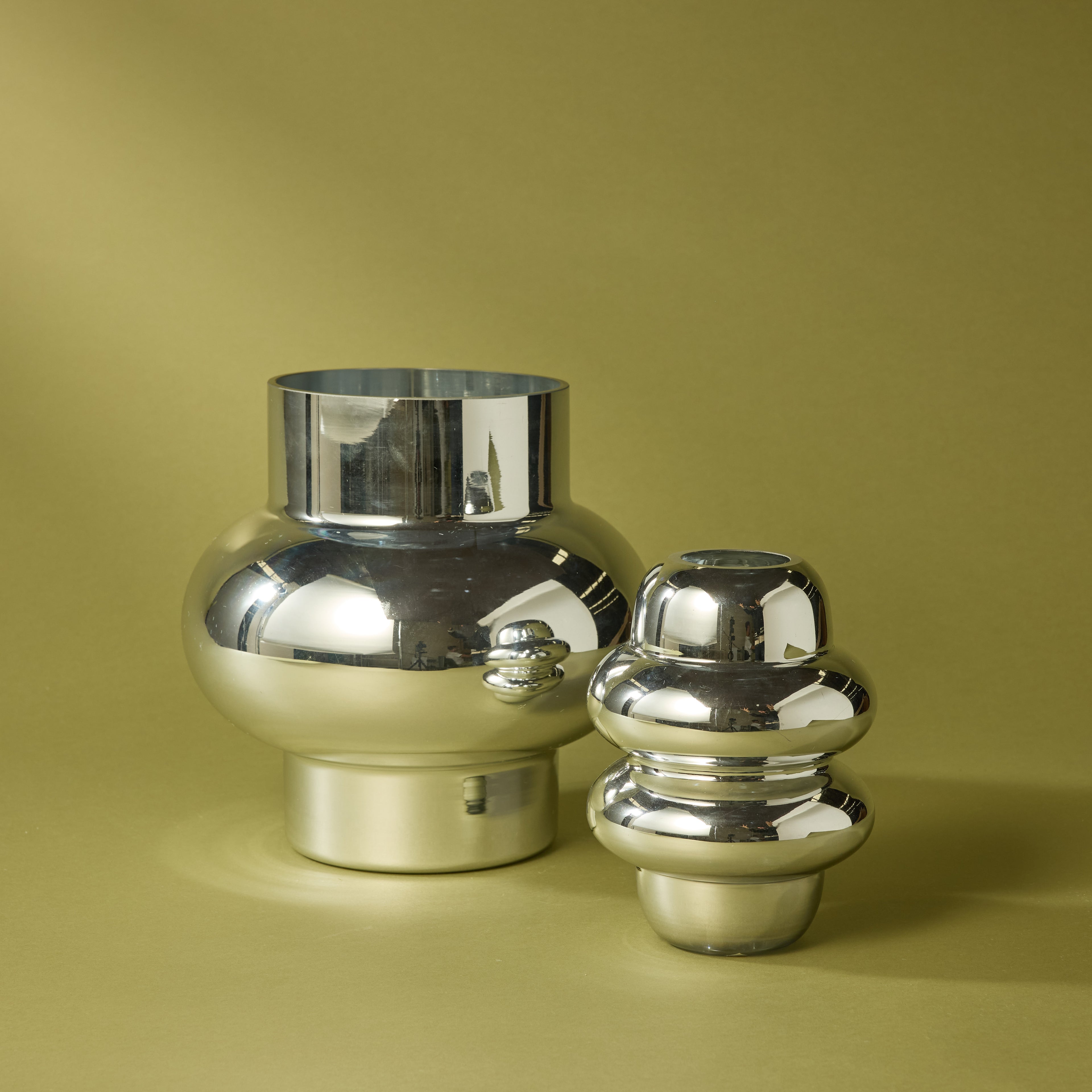 Gallium Metallic Vase | Silver - 27cm