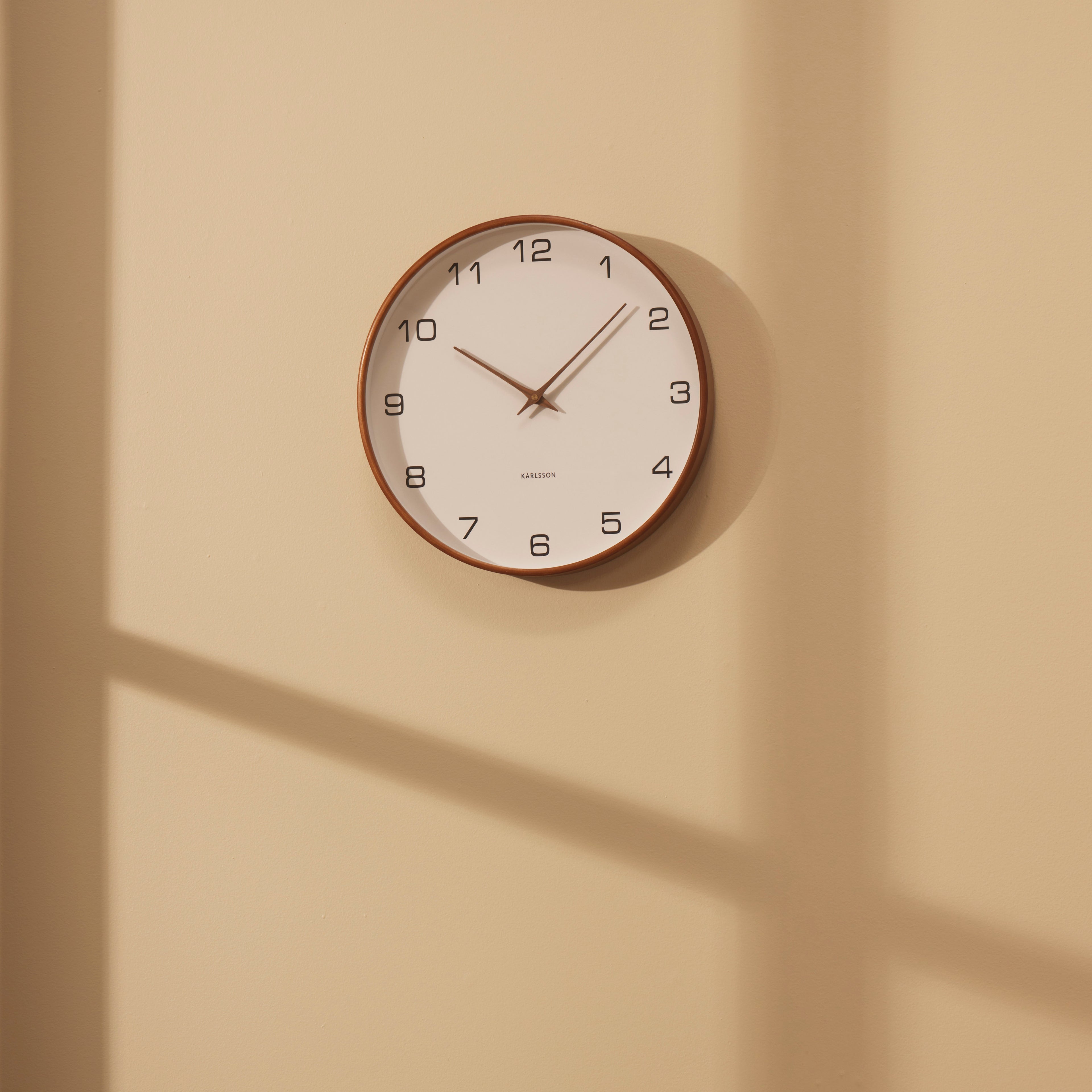 Karlsson Acento Wall Clock White & Walnut