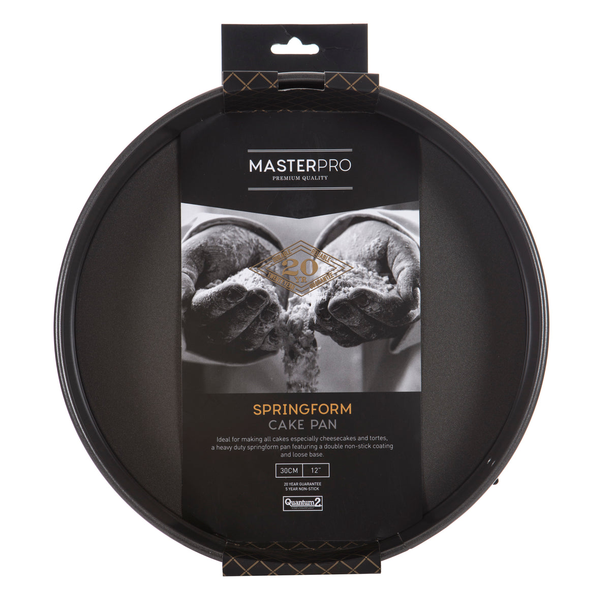 MasterPro Non-Stick Springform Round Cake Pan Black
