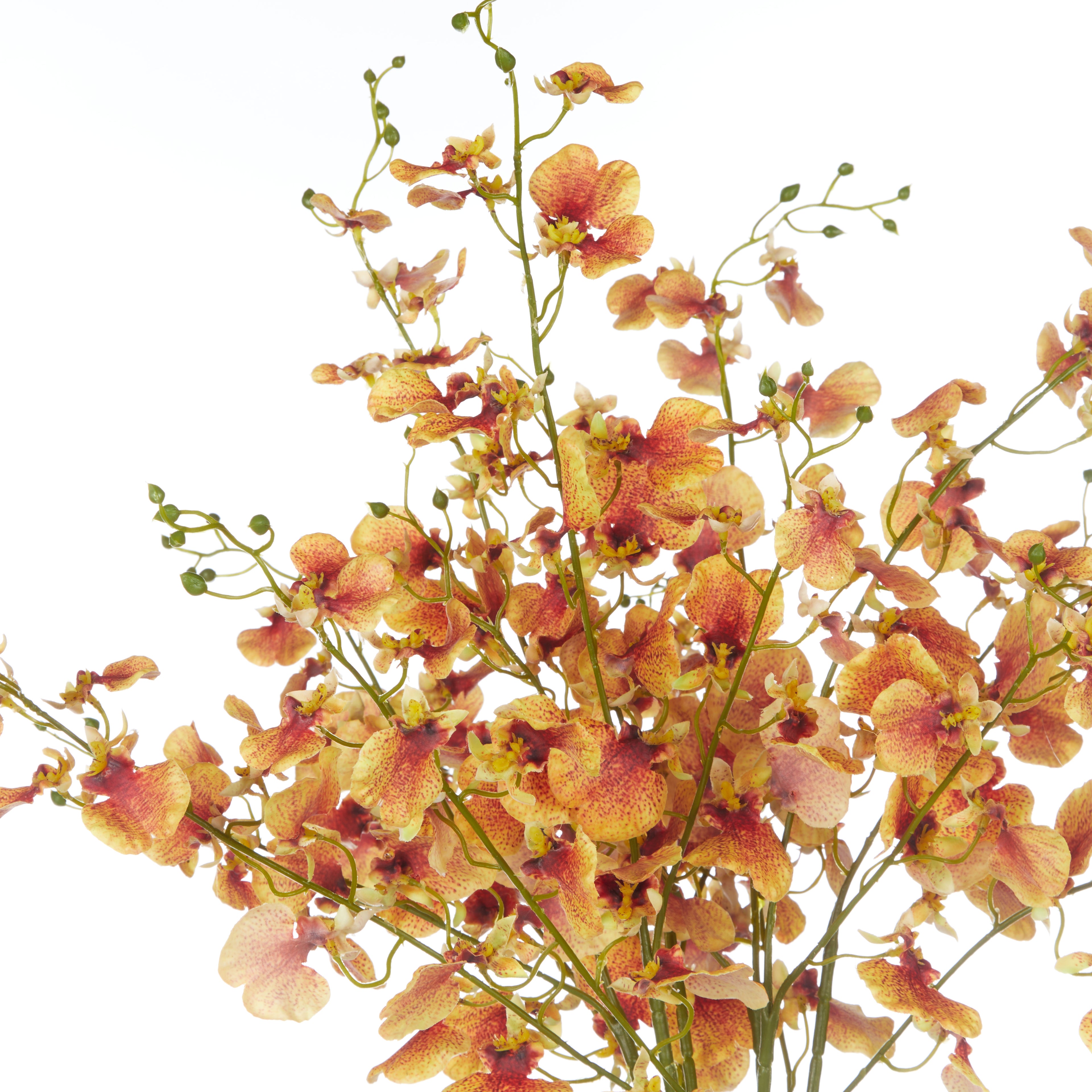 Faux Dancing Orchids - Rachel Vase | Orange - 57cm
