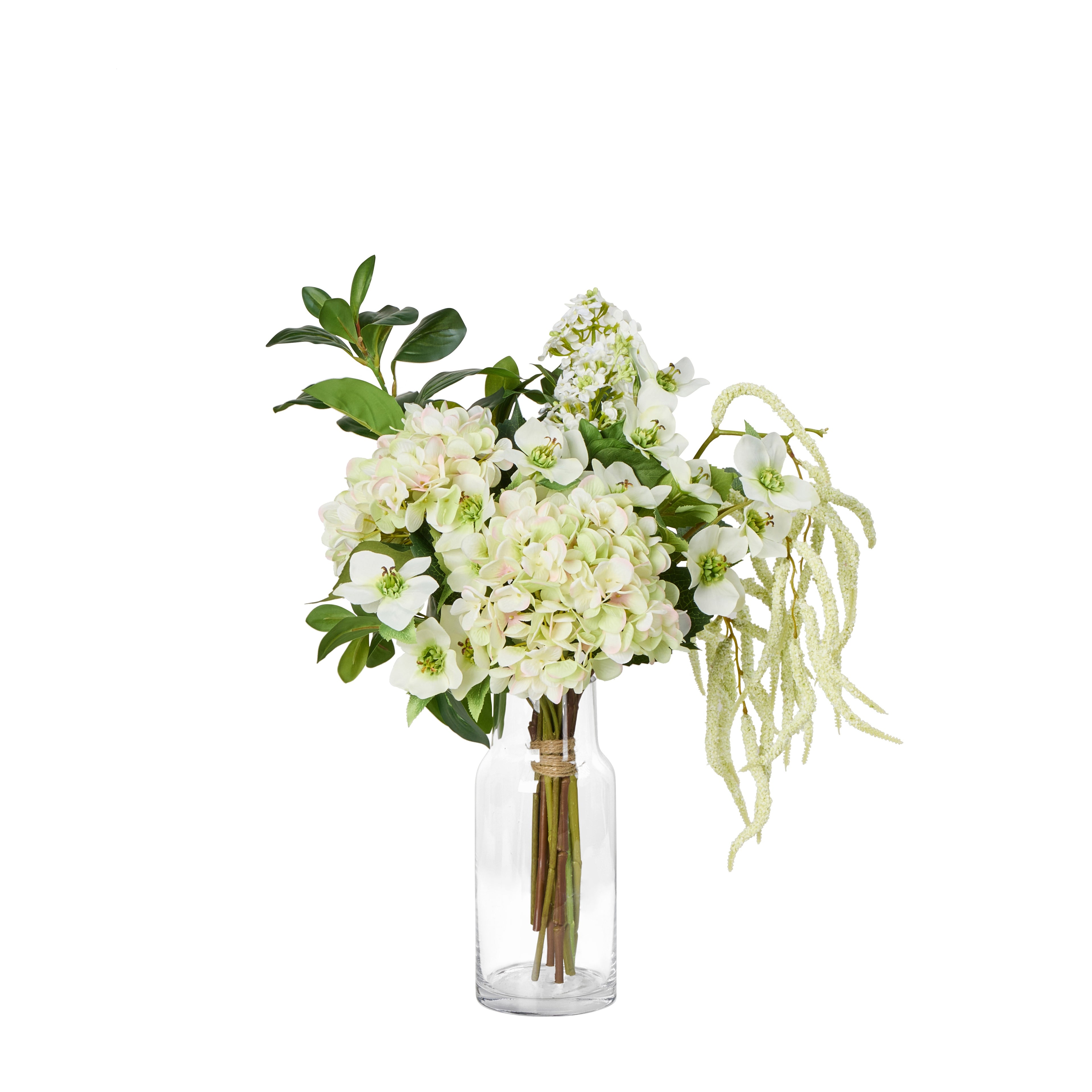 Faux Helleborus Hydrangea Bouquet | Cream - 88cm