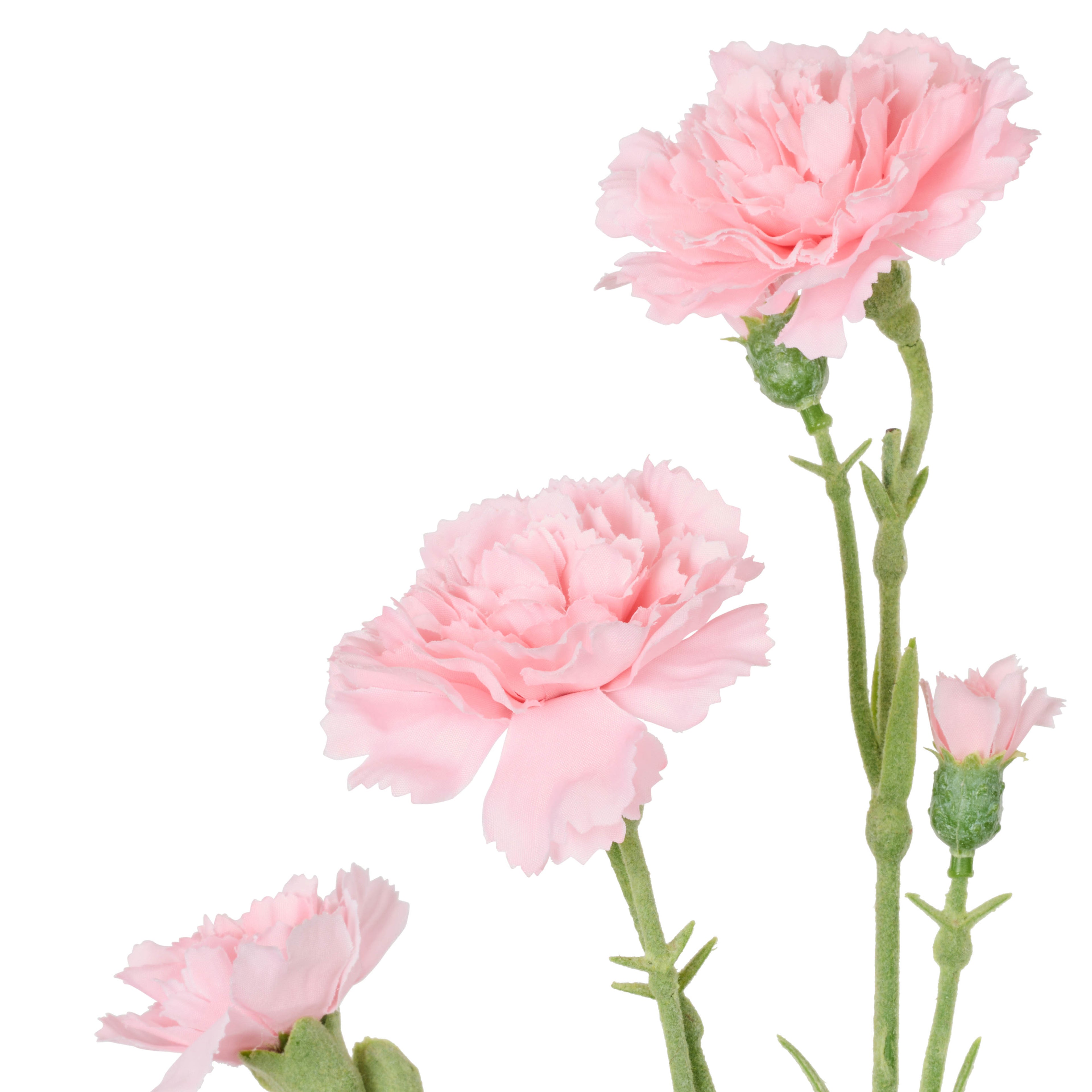 Faux Carnation Spray | Light Pink - 62cm