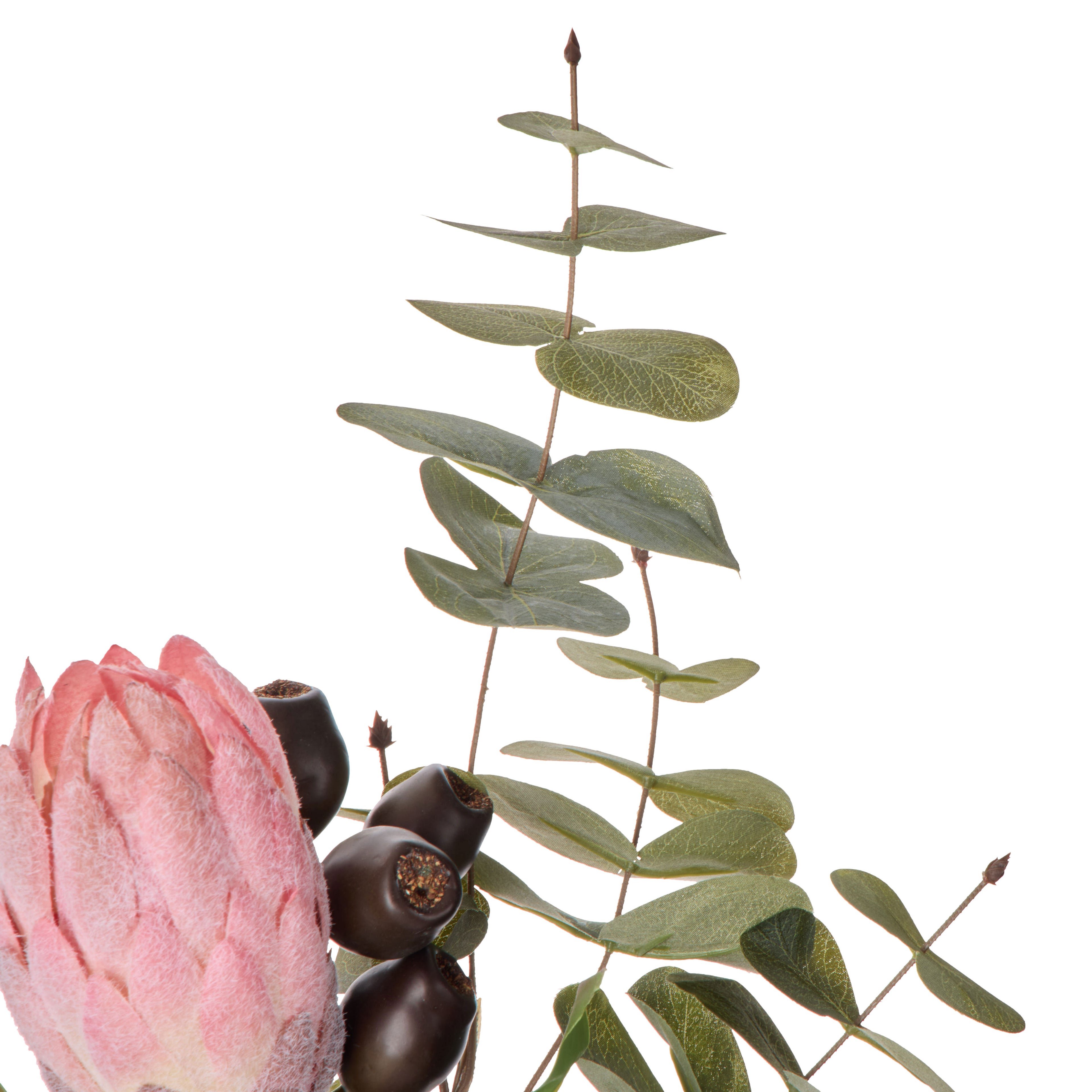 Faux Protea Seeding Mix -Pauline Vase | Pink - 43cm