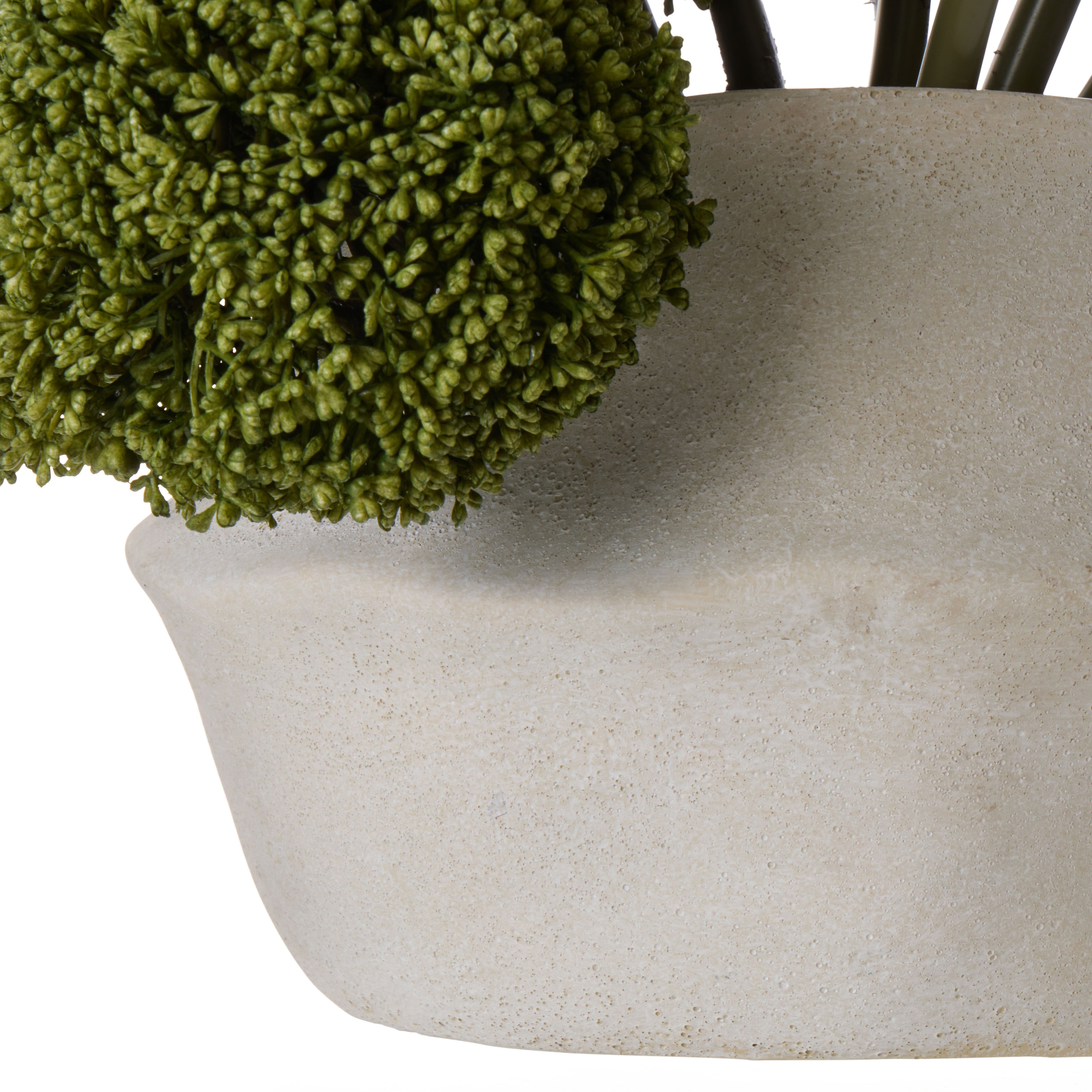 Faux Allium Spheres Arrangement - Maliah Pot | Green - 55cm