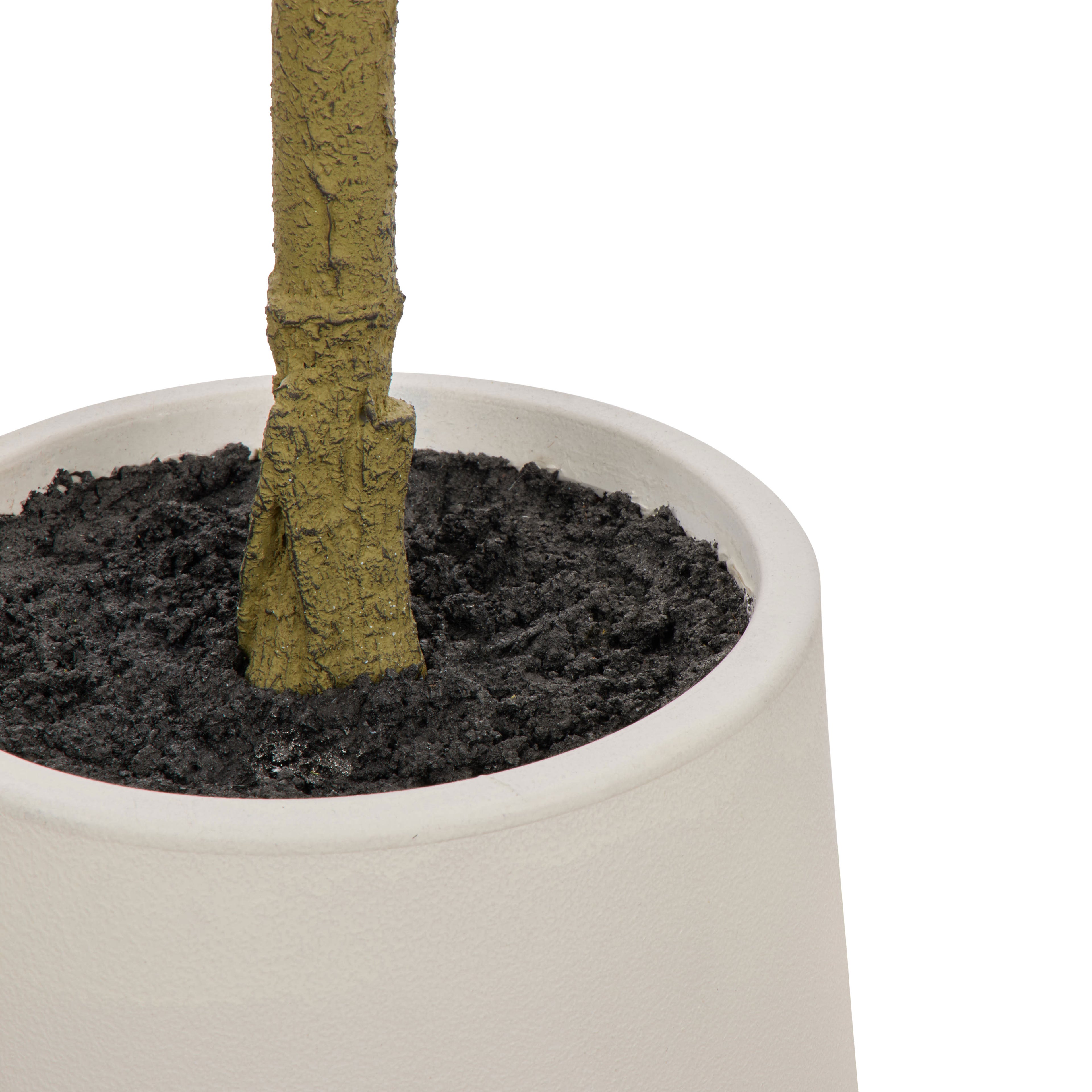 Faux Ficus Tree - White Pot | Green - 120cm