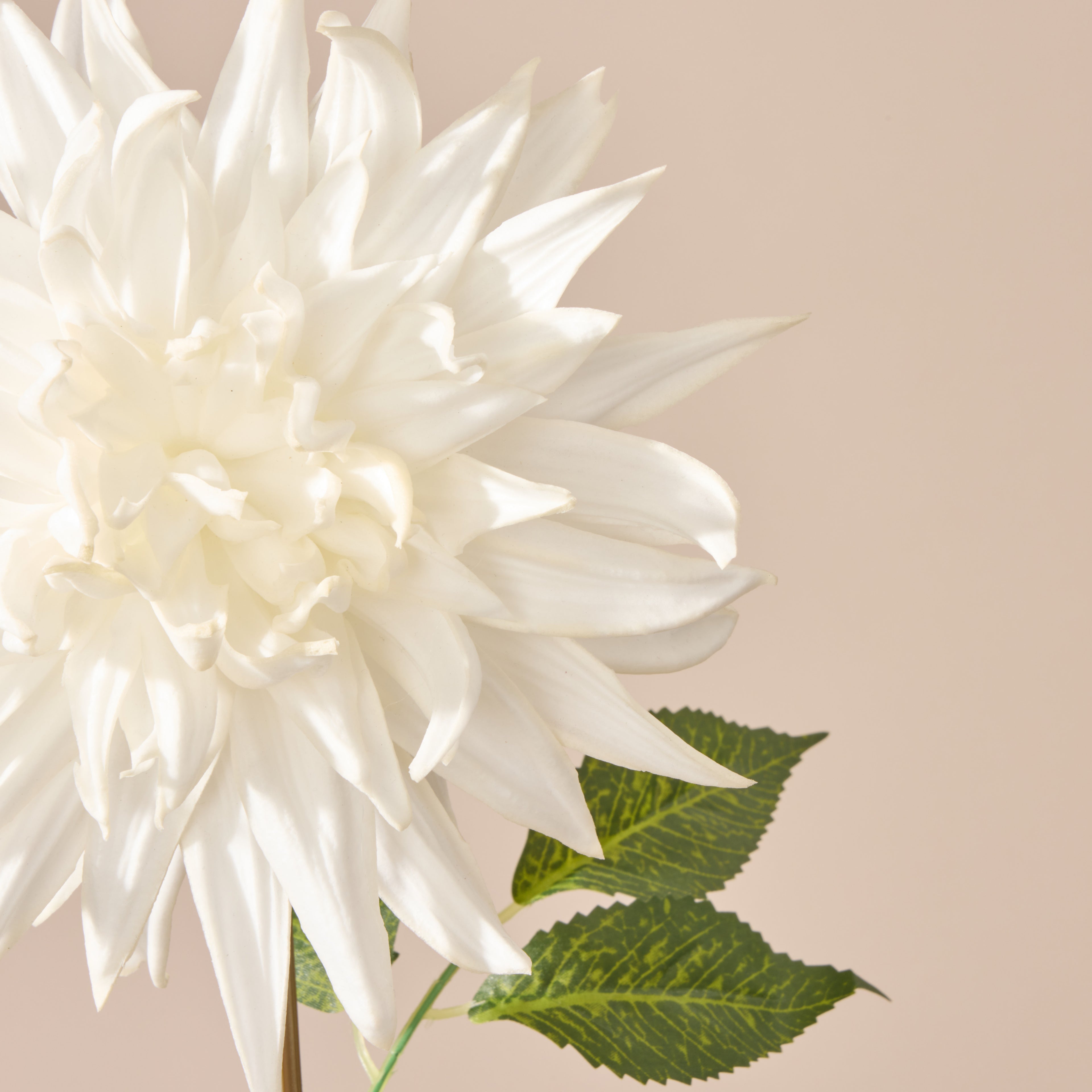 Faux Dahlia Stem | White - 88cm