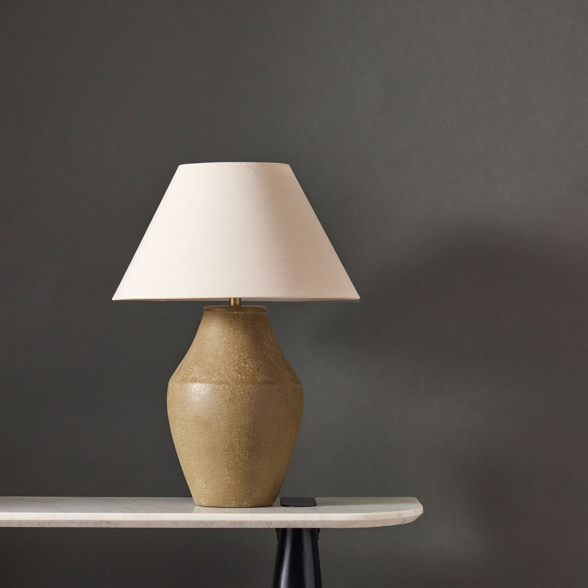 Grand Designs Taro Table Lamp Green & Natural