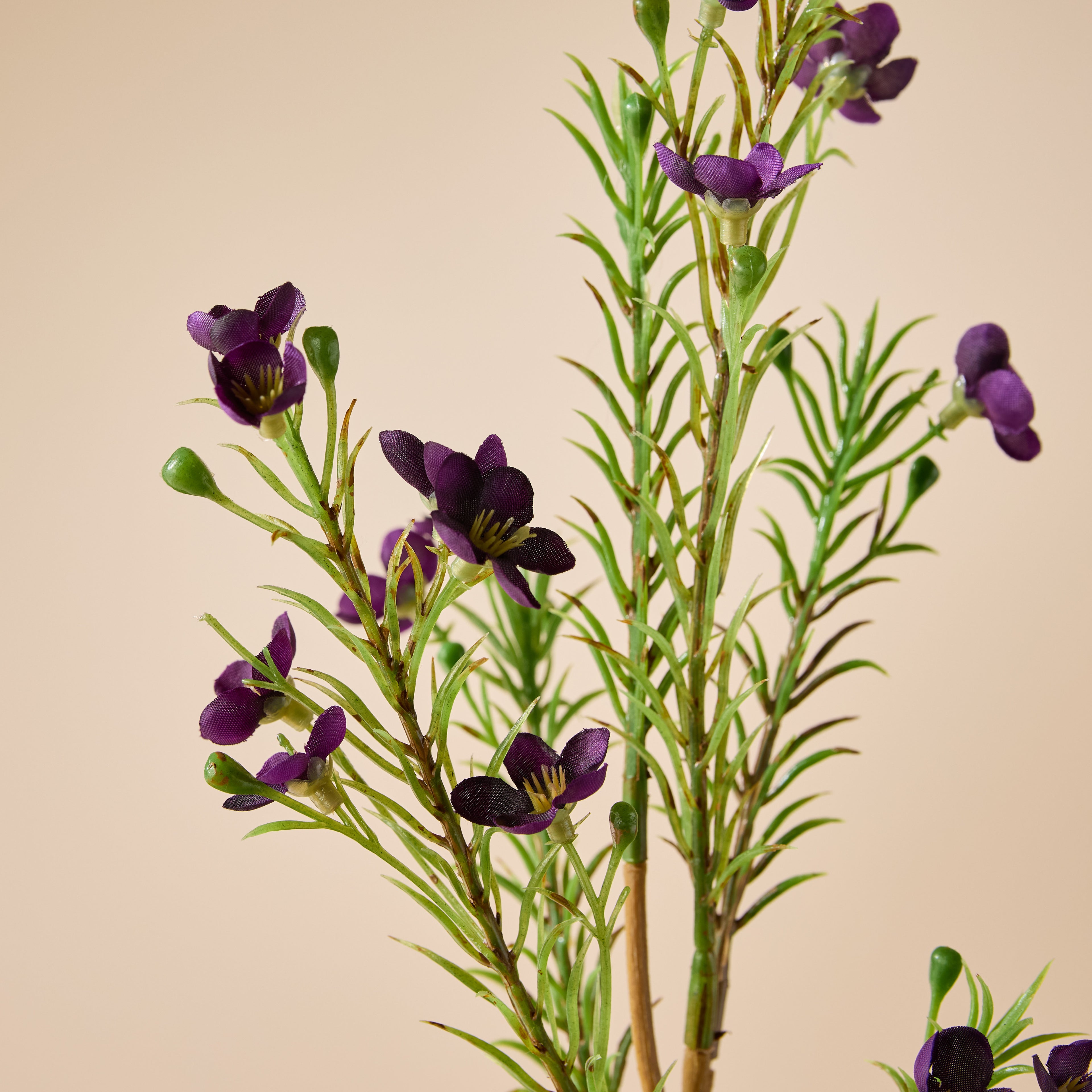 Faux Wax Flower Spray | Purple - 65cm