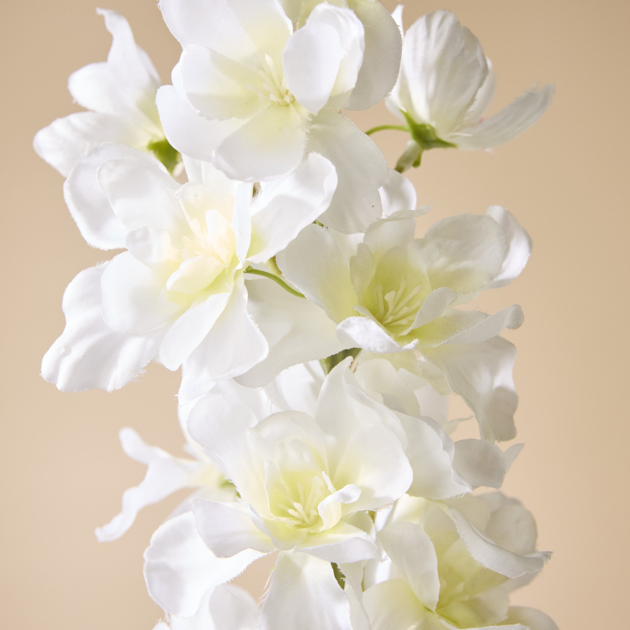 Faux Delphinium Stem | White - 81cm