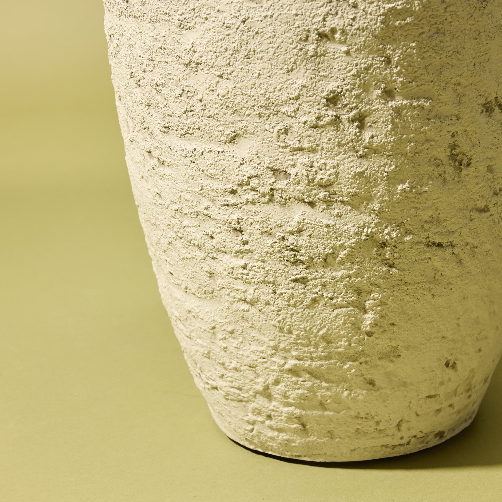 Faux Rustic Stone Look Tall Planter Pot | Cream - 49.5cm