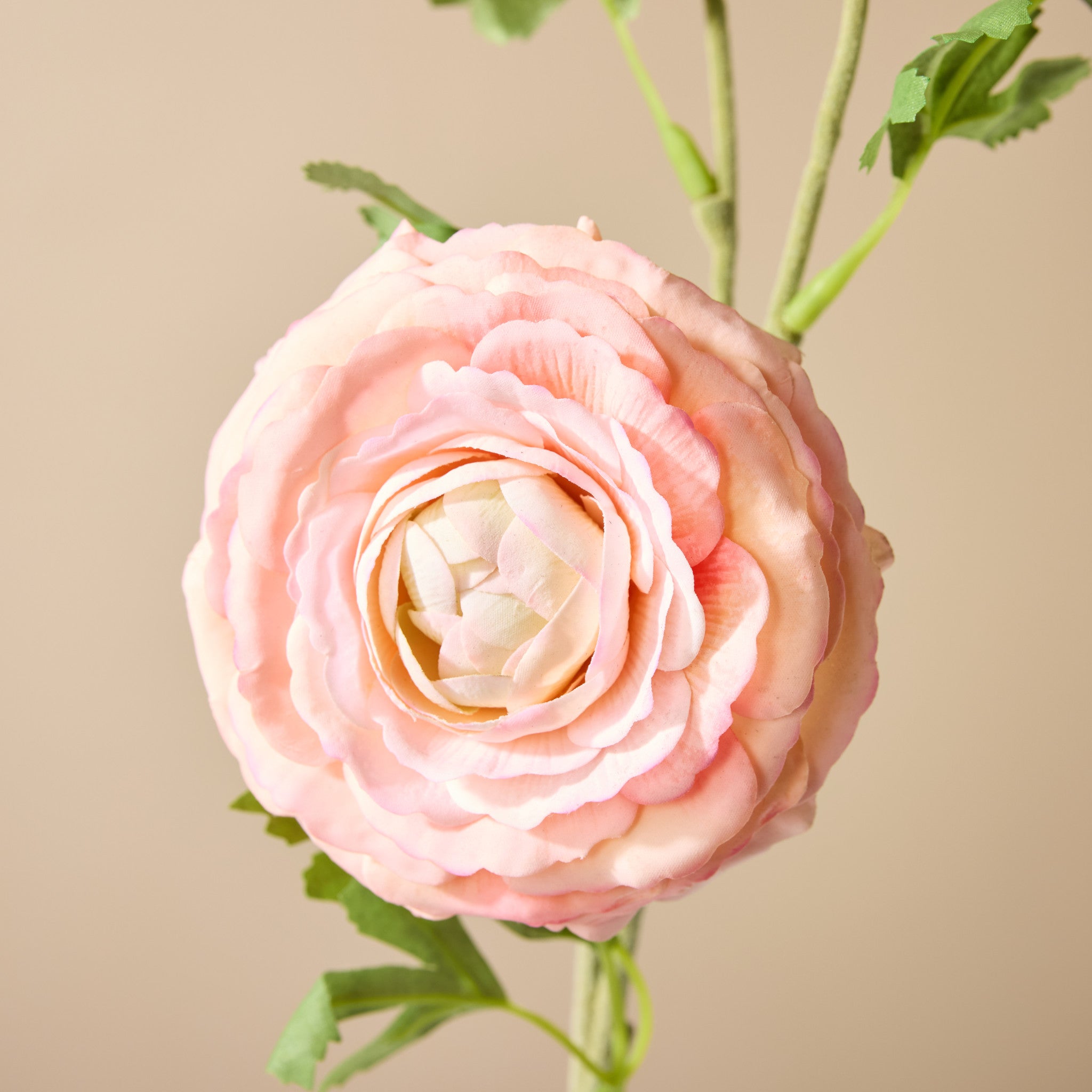 Faux Real Touch Ranunculus Spray | Orange - 60cm