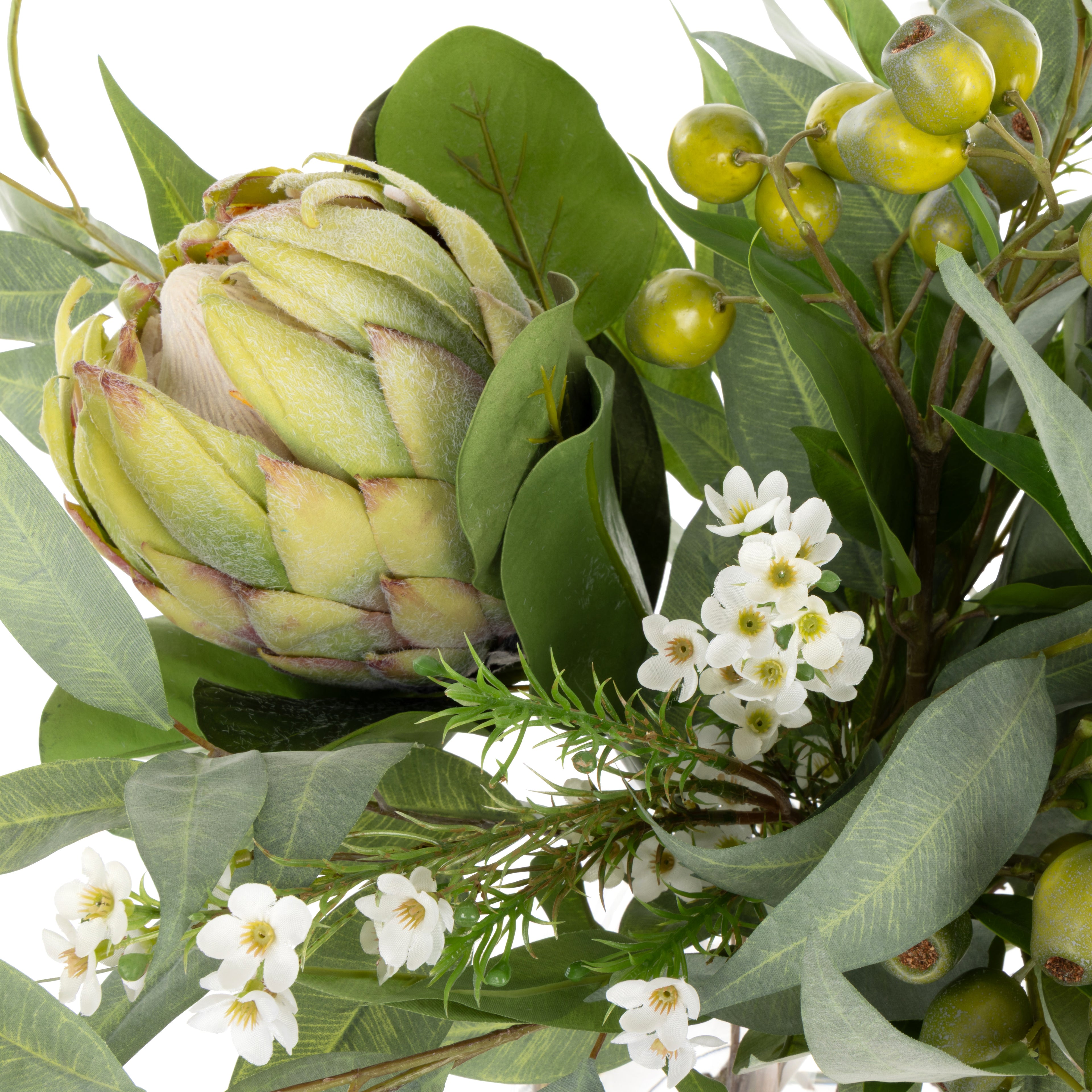 Faux Grand Protea Arrangement - Garden Vase