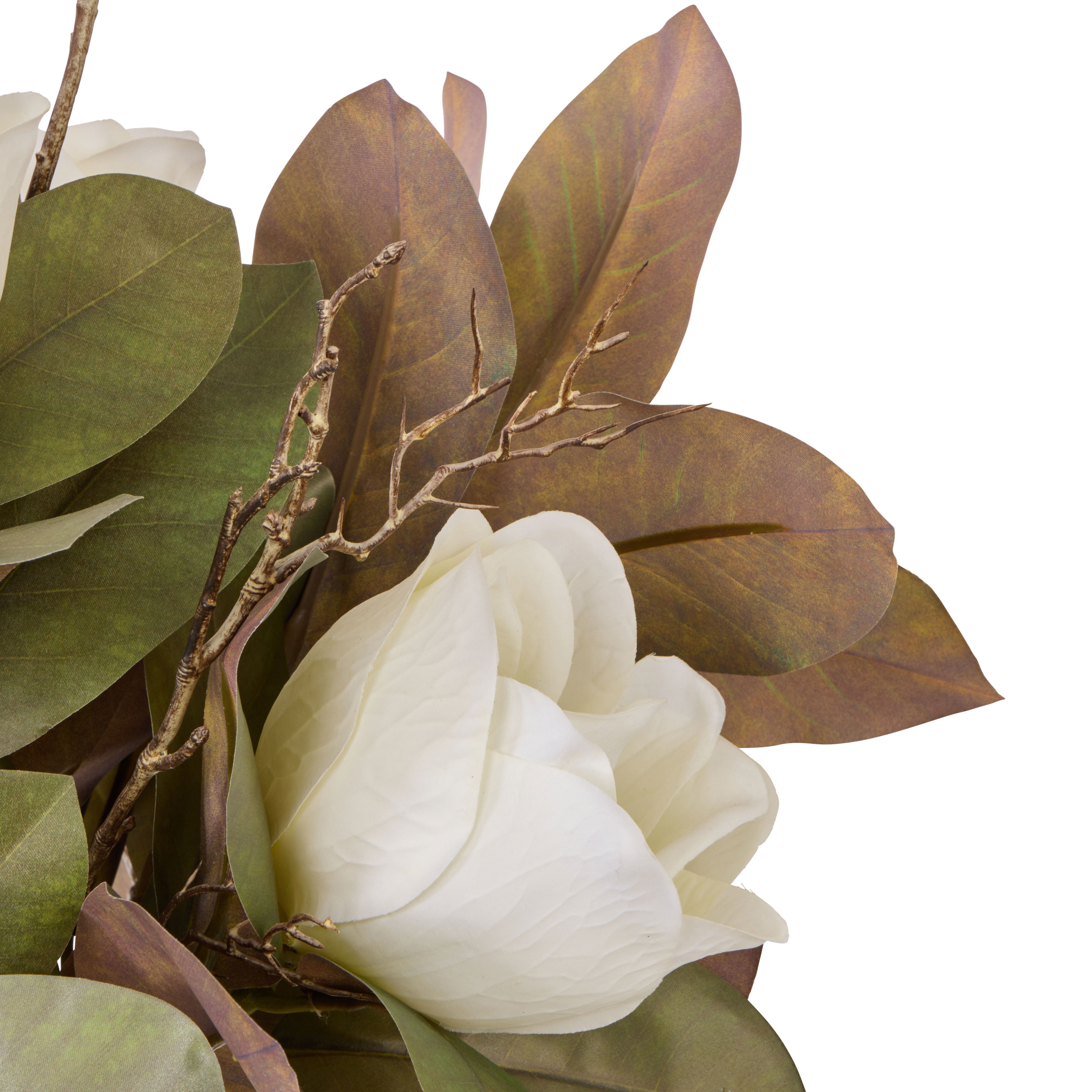 Faux Magnolia Twig - Elsie Vessel| White - 85cm