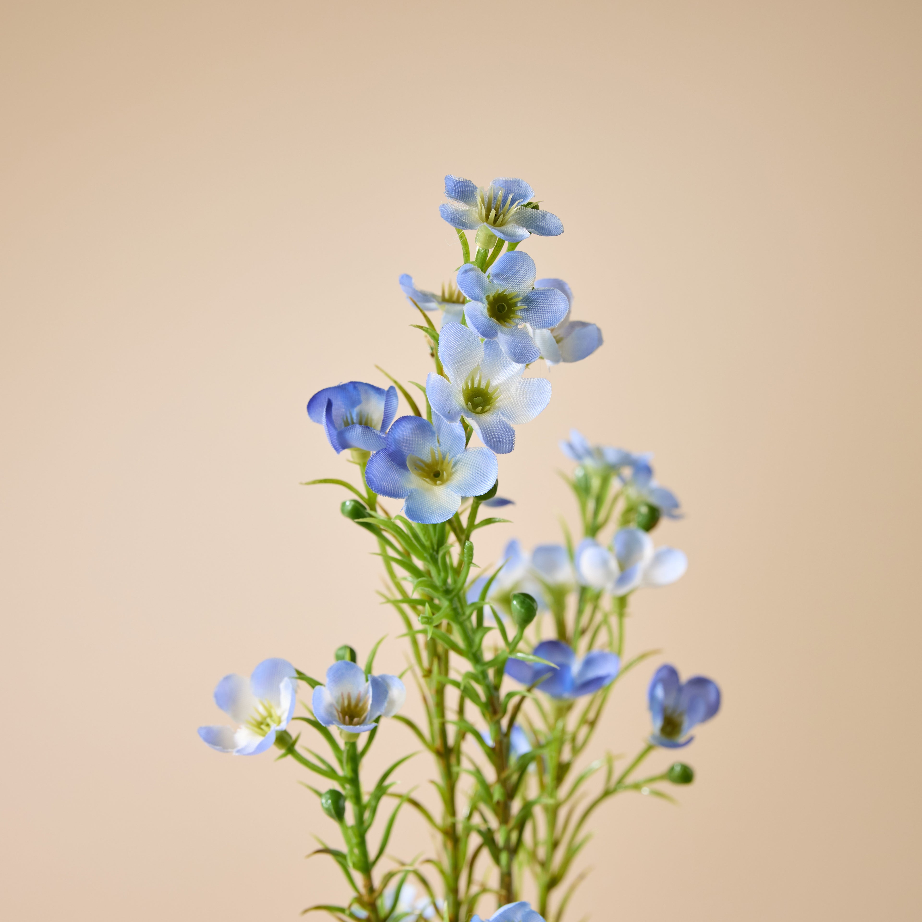 Faux Wax Flower Spray | Blue - 65cm