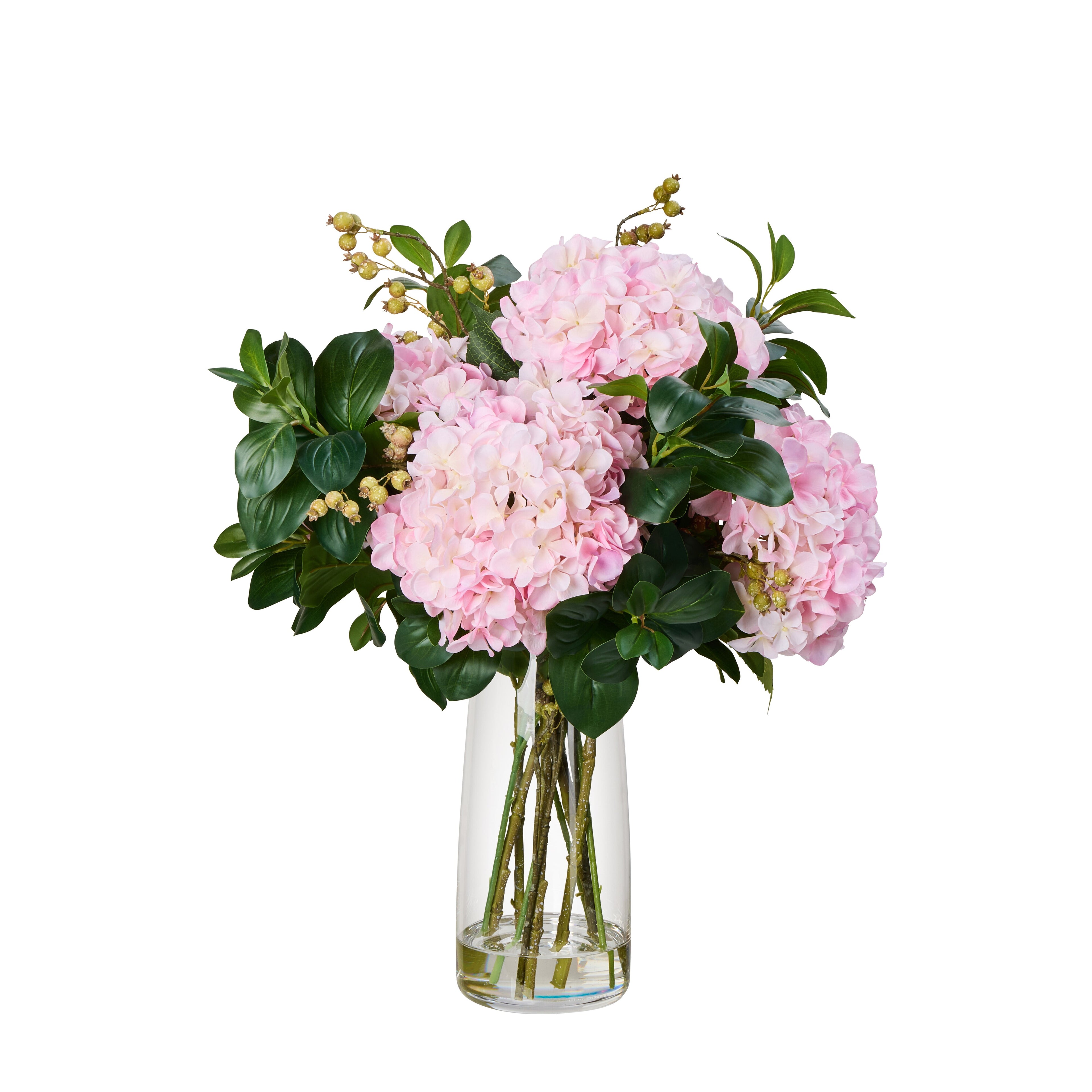 Faux Hydrangea Berry Mix - Alana Vase | Pink - 65cm