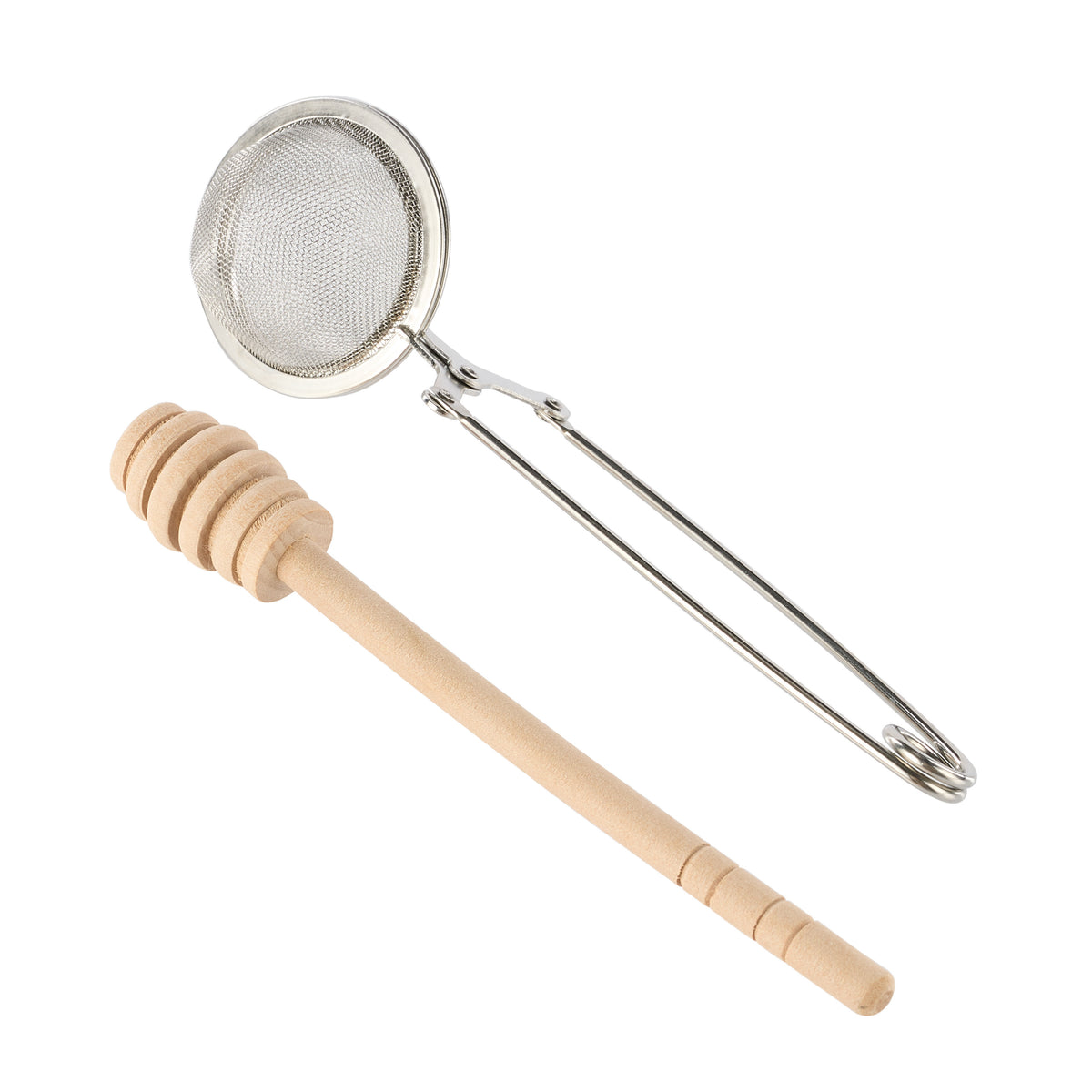 Leaf & Bean Infuser & Honey Dipper Set Natural