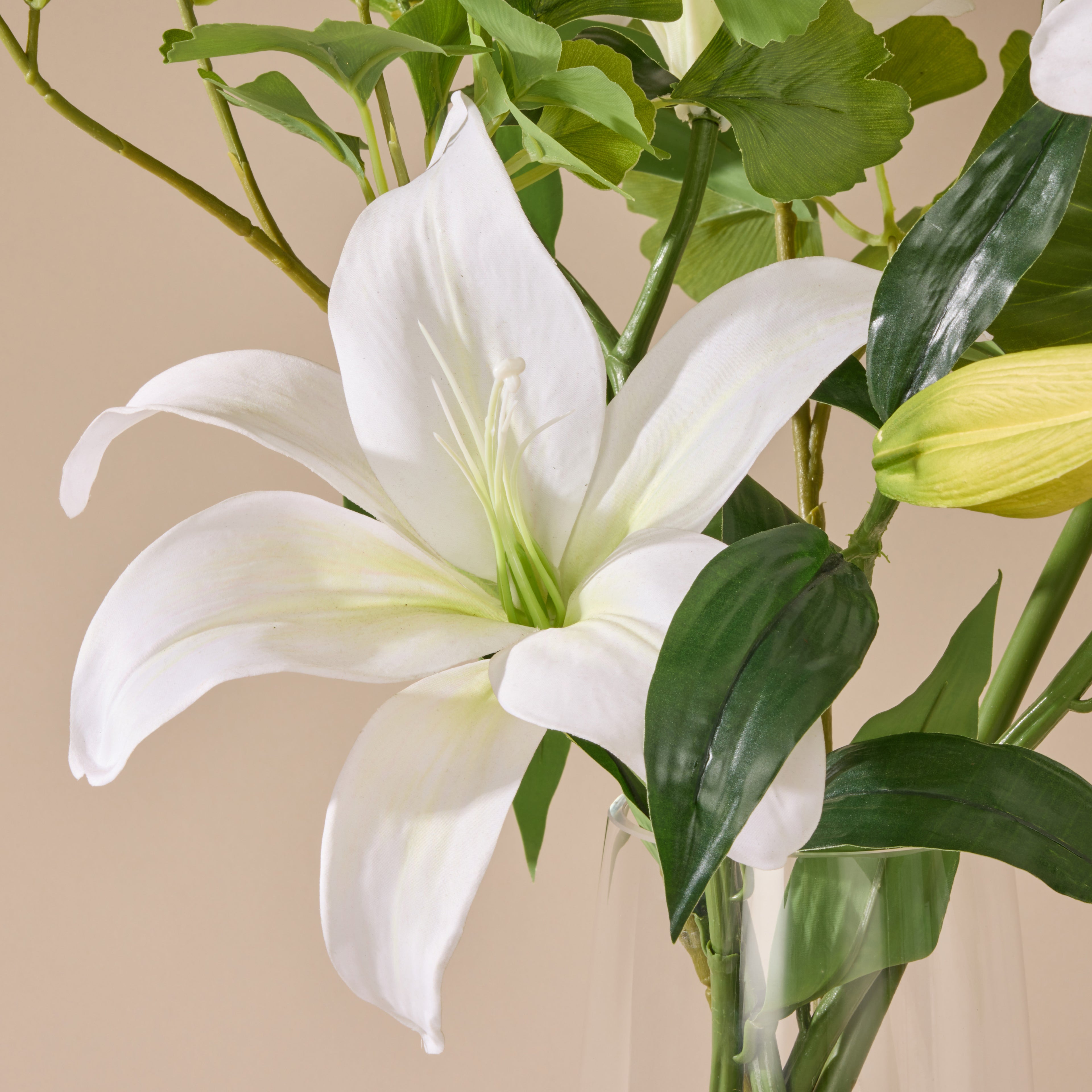 Faux Casa Lily Gingko - Alana Vase | White - 80cm