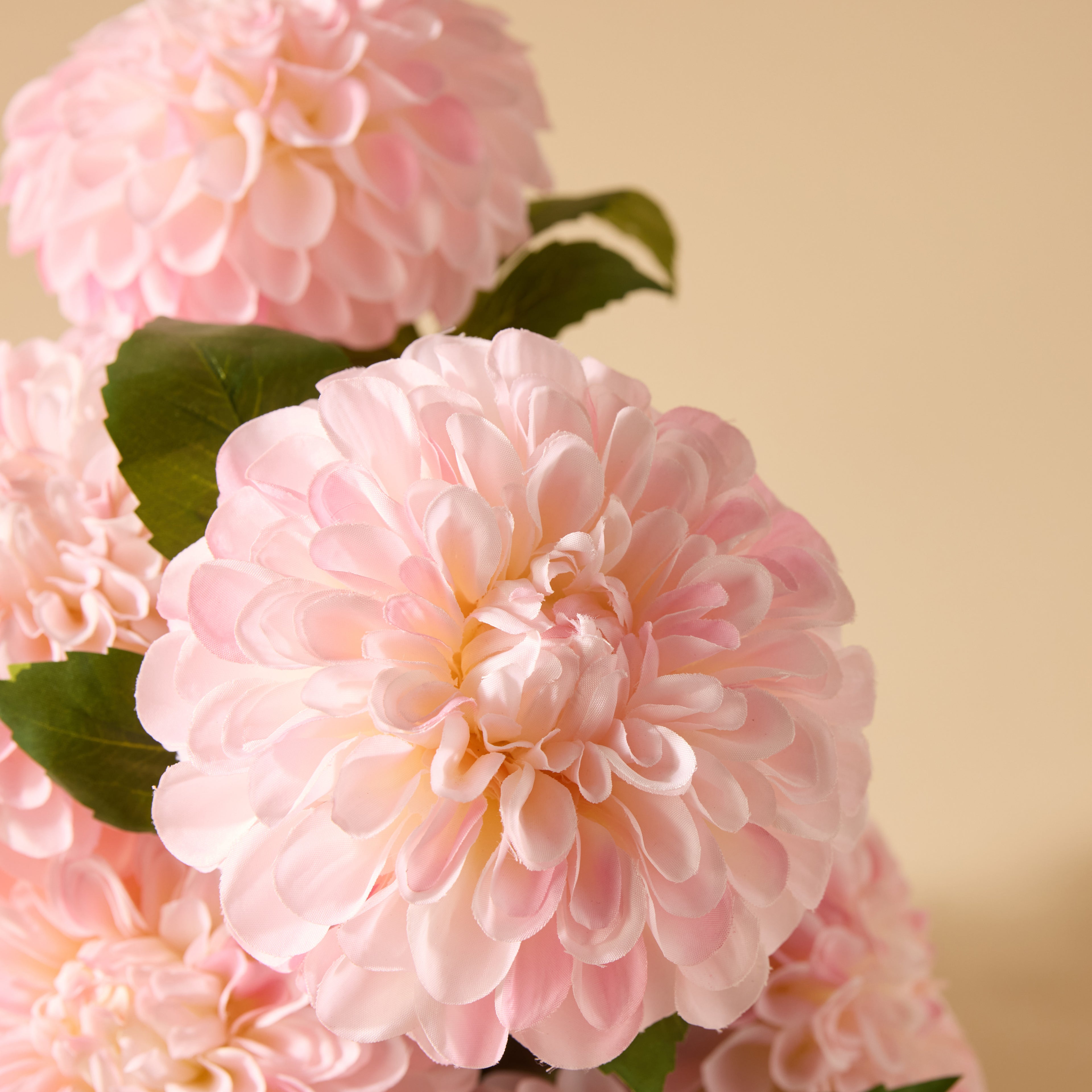 Faux Chrysanthemum Arrangement - Gianna Pot | Light Pink - 37cm