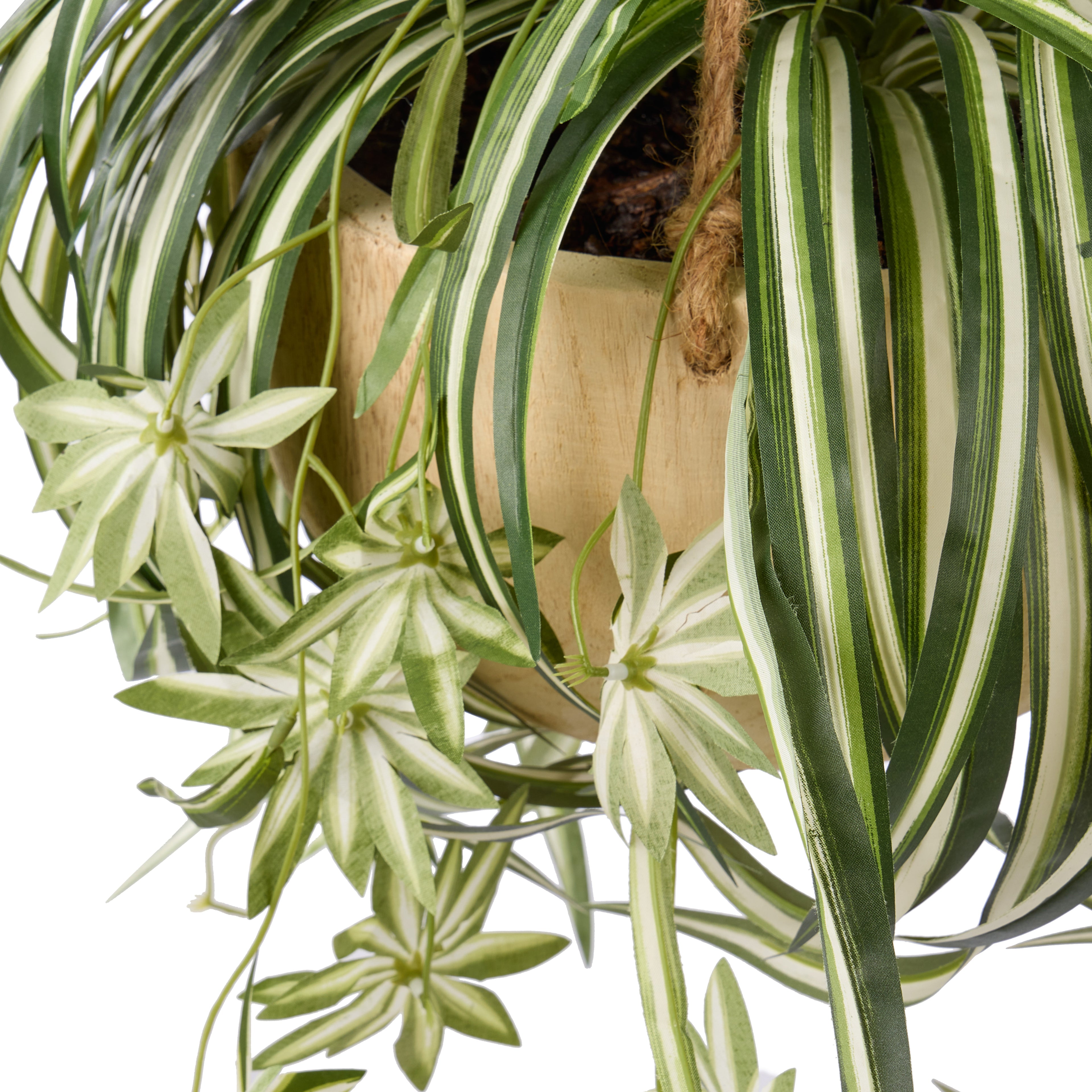 Faux Spider Plant - Dansk Hanging Bowl | 64cm