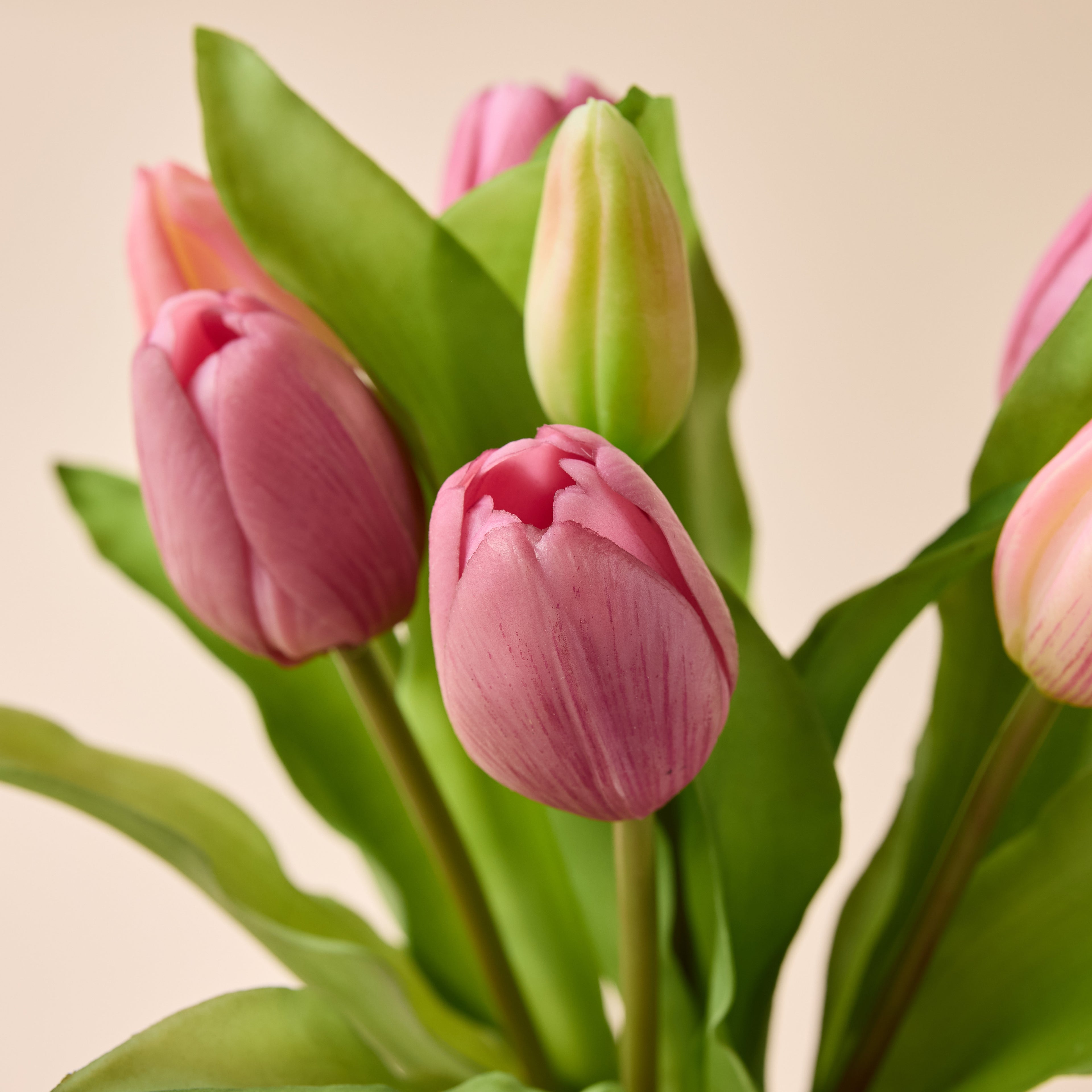 Faux Tulip Bunch | Pink - 30cm