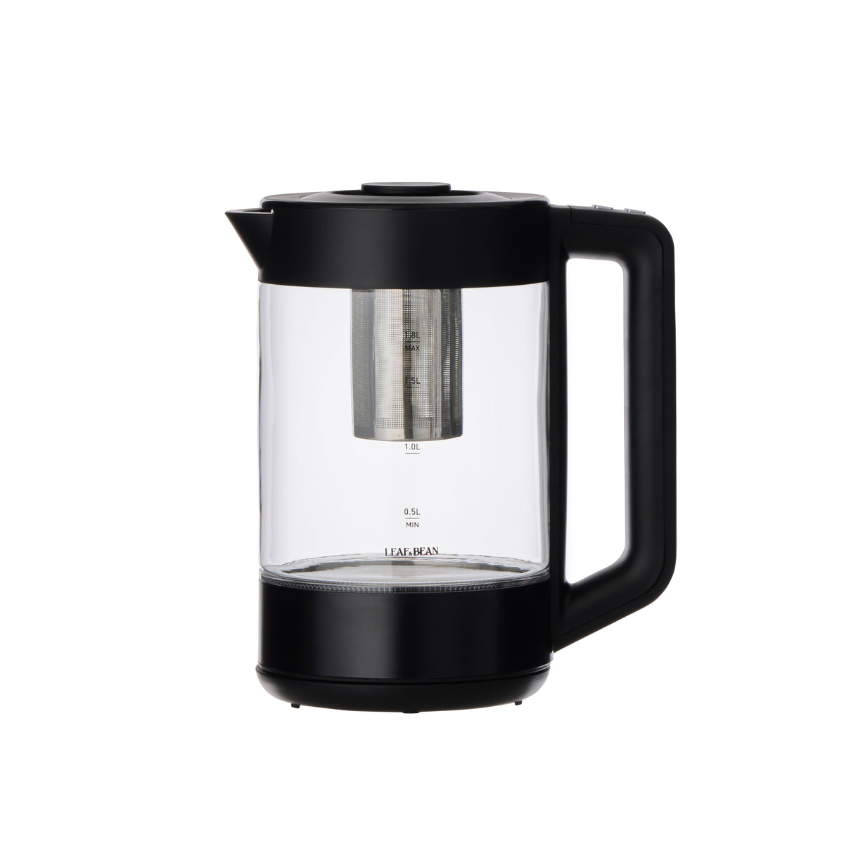 Leaf & Bean Electric Glass Digital Kettle with Infuser 1.8L Black