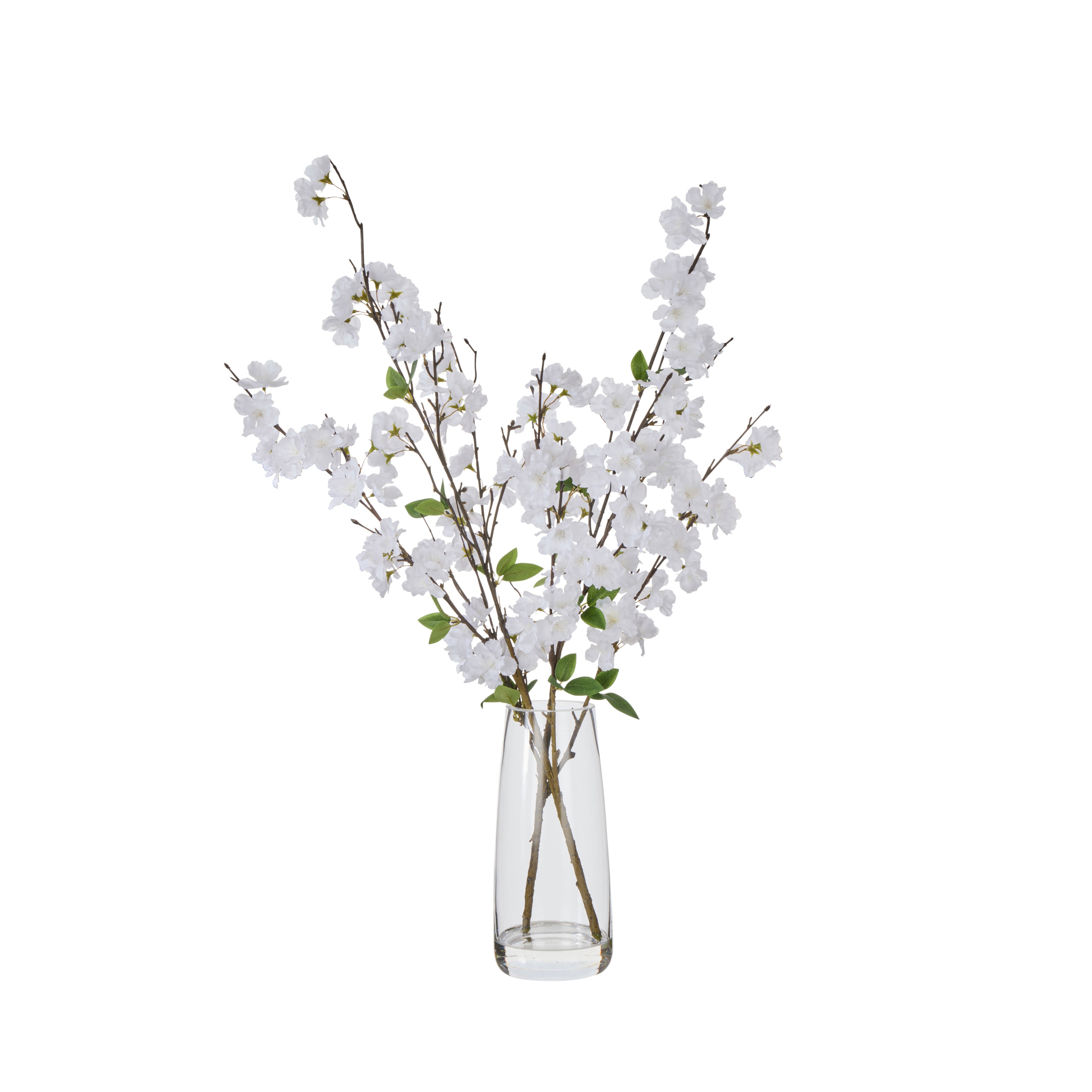 Faux Cherry Blossom - Alana Vase | White - 74cm