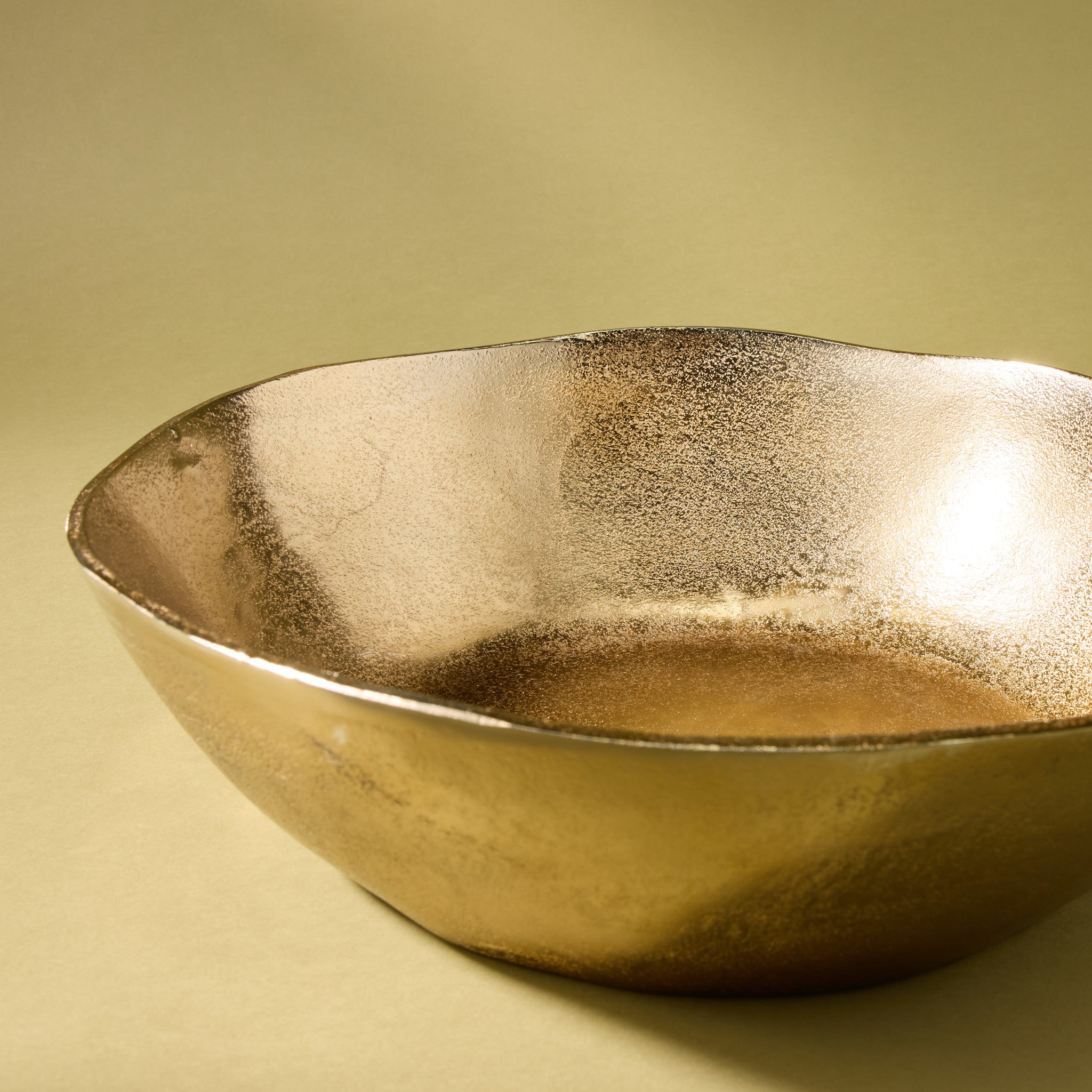 Metal Bowl Planter | Gold - 39cm