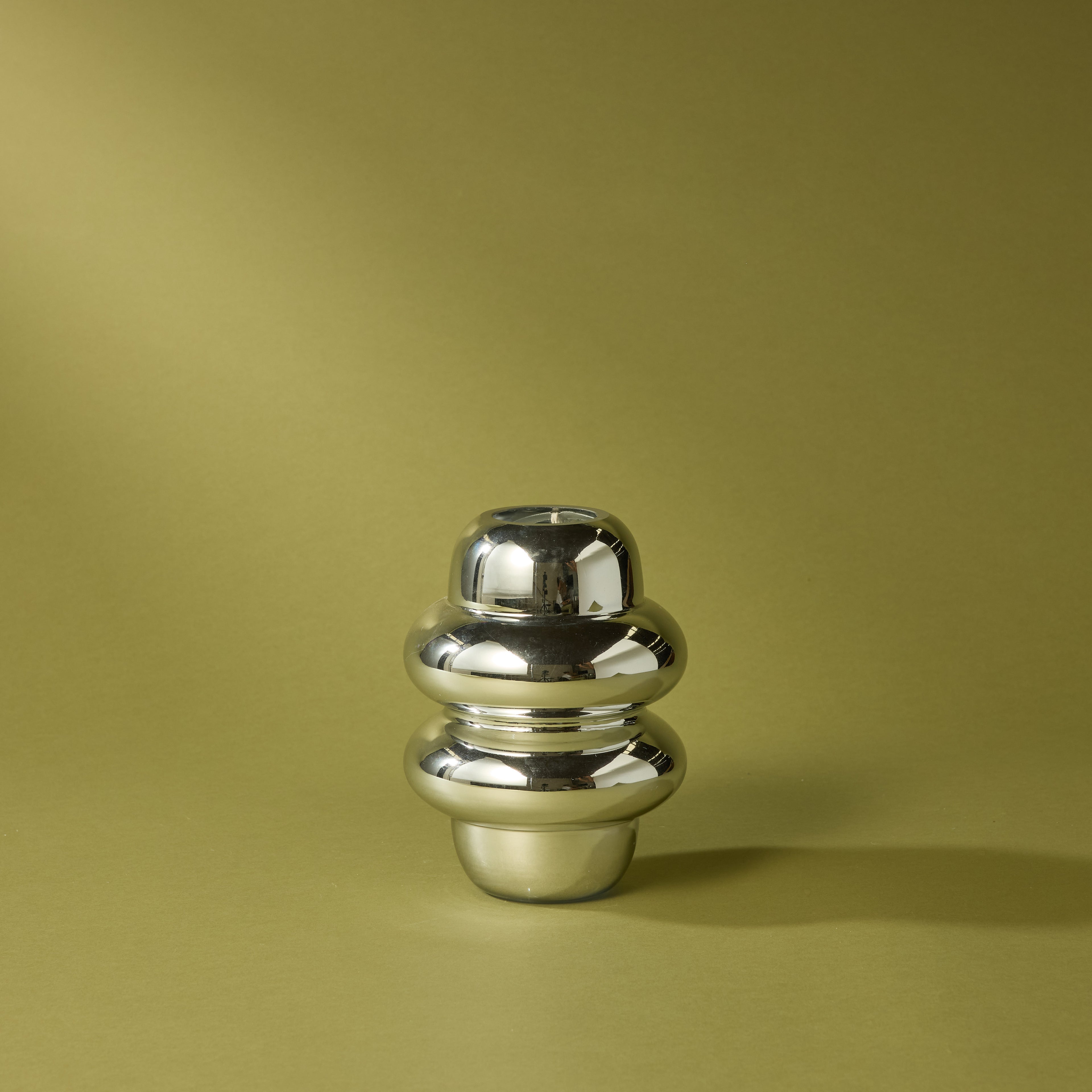 Gallium Metallic Vase | Silver - 20cm