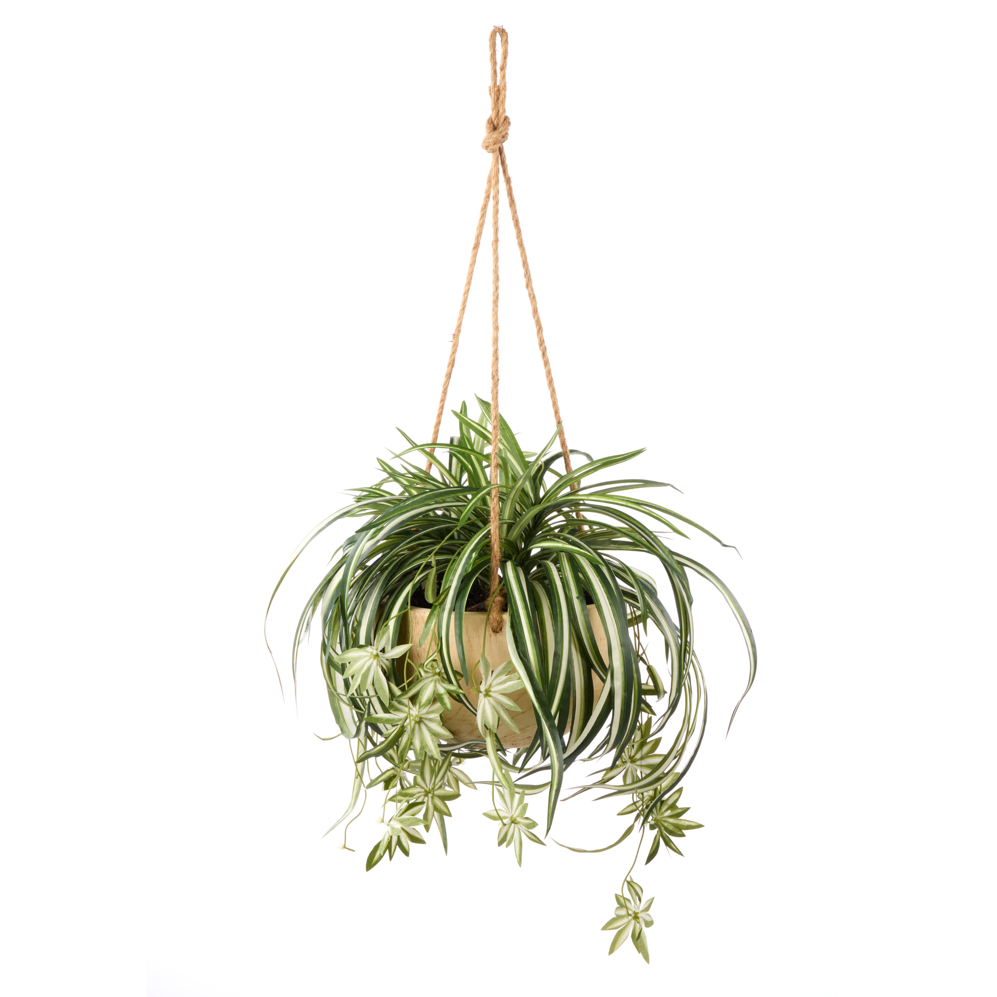 Faux Spider Plant - Dansk Hanging Bowl | 64cm
