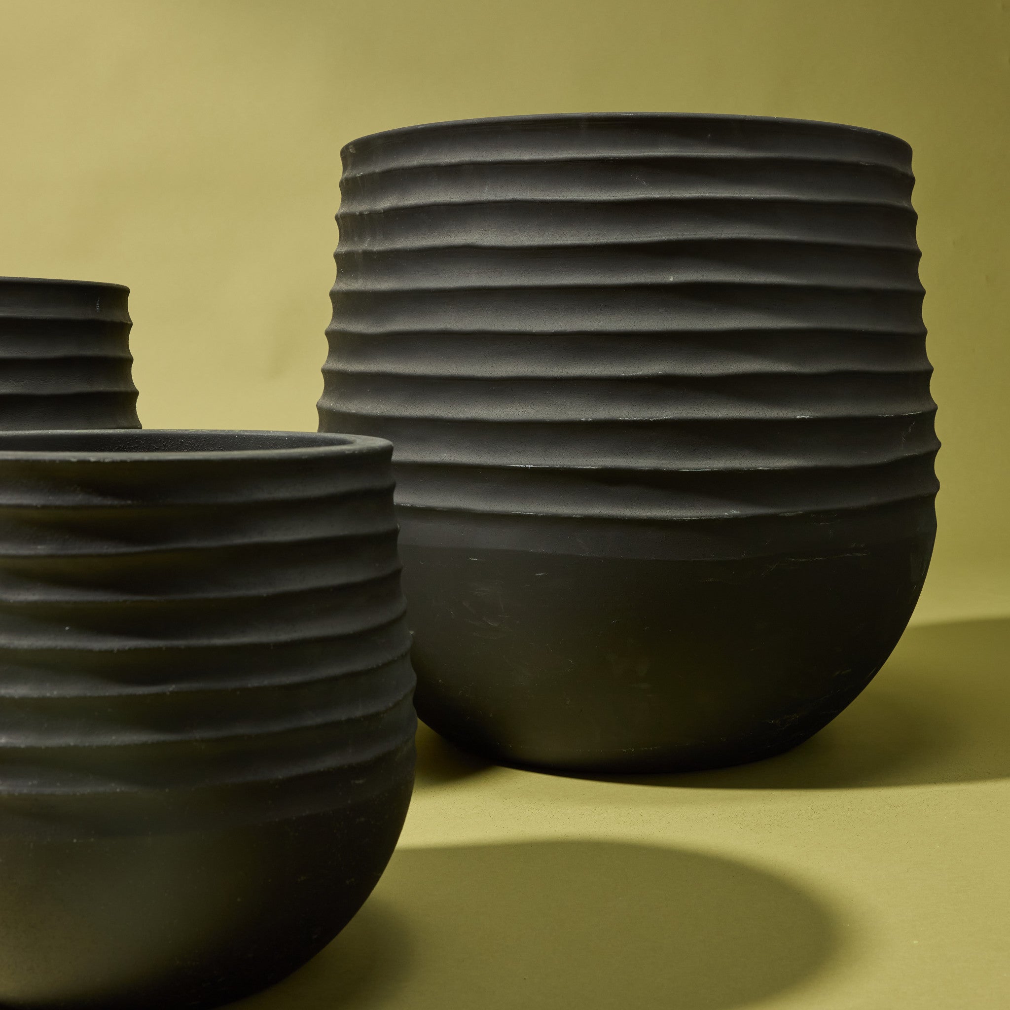 Ryker Stonelite Planter - Set of 3 | Black