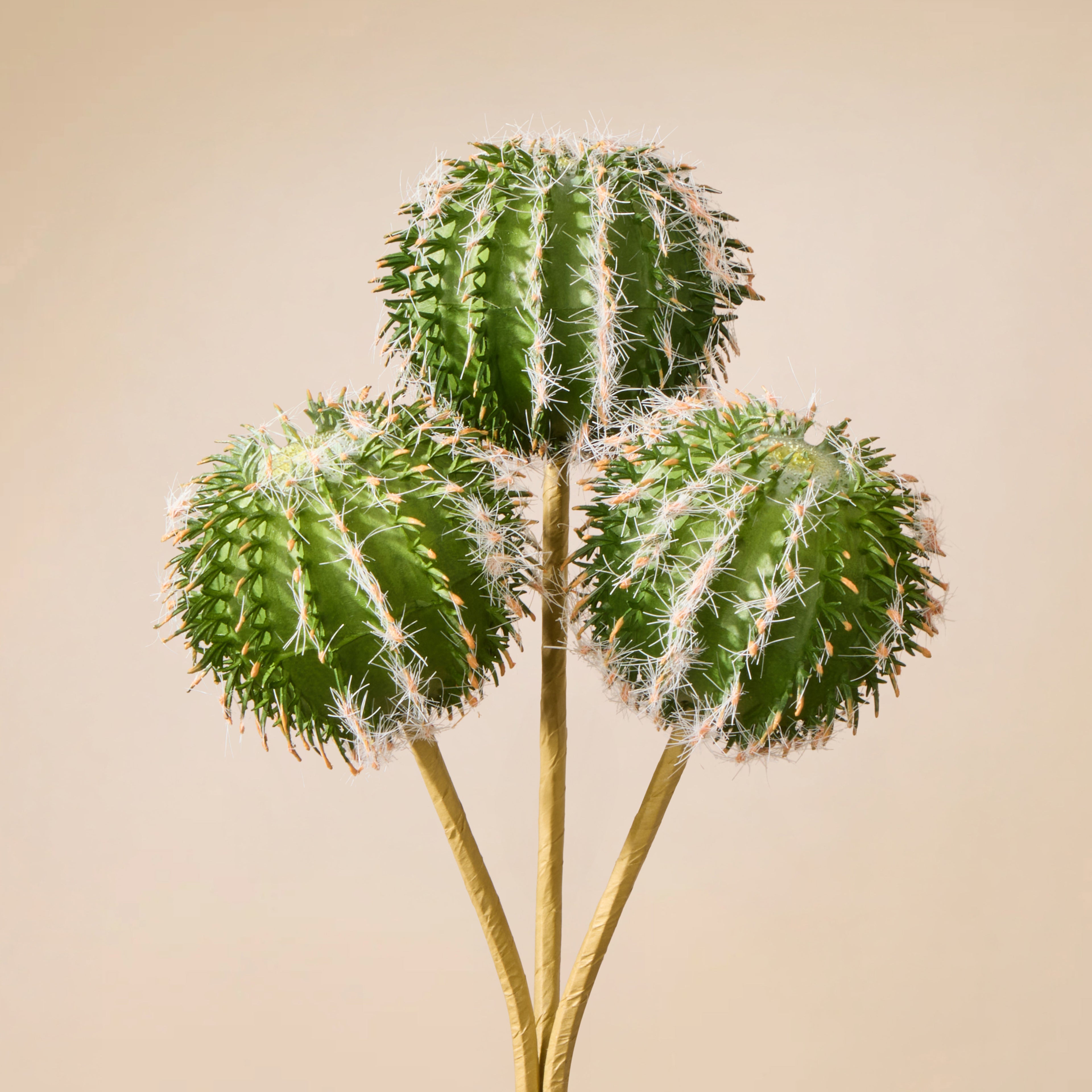 Faux Barrel Cactus Spray | Green - 27cm