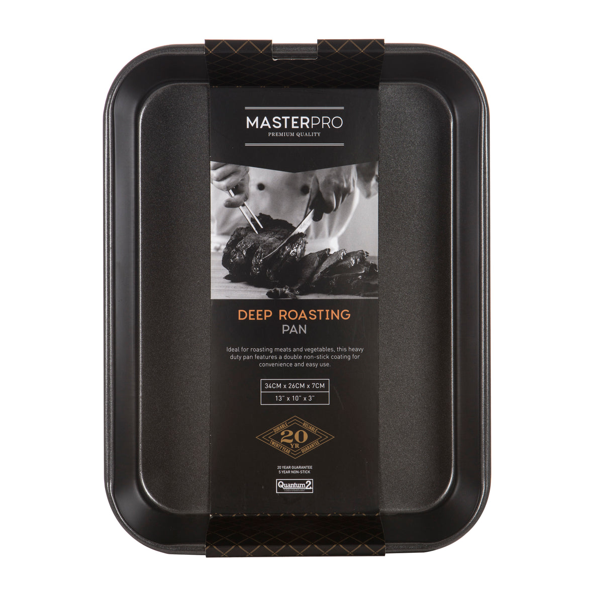 MasterPro Non-Stick Deep Roasting Pan Black